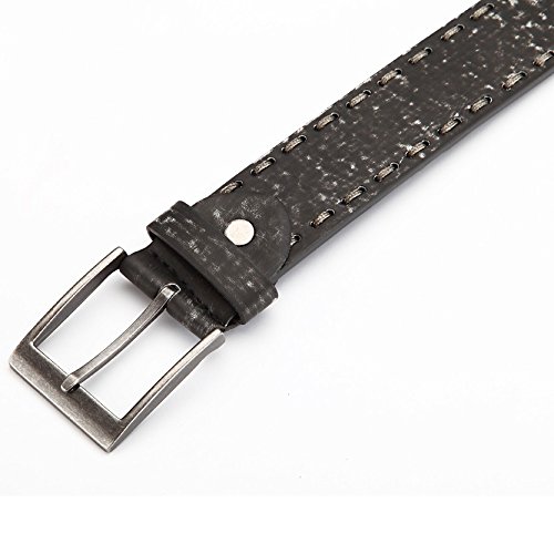 BEZLIT Herren Ledergürtel kürzbar Vintage Metallschnalle