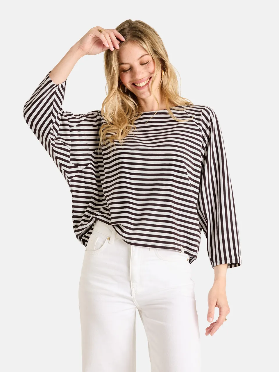 Lieblingsstück HilkeL Longsleeve dark brown aus Baumwolle