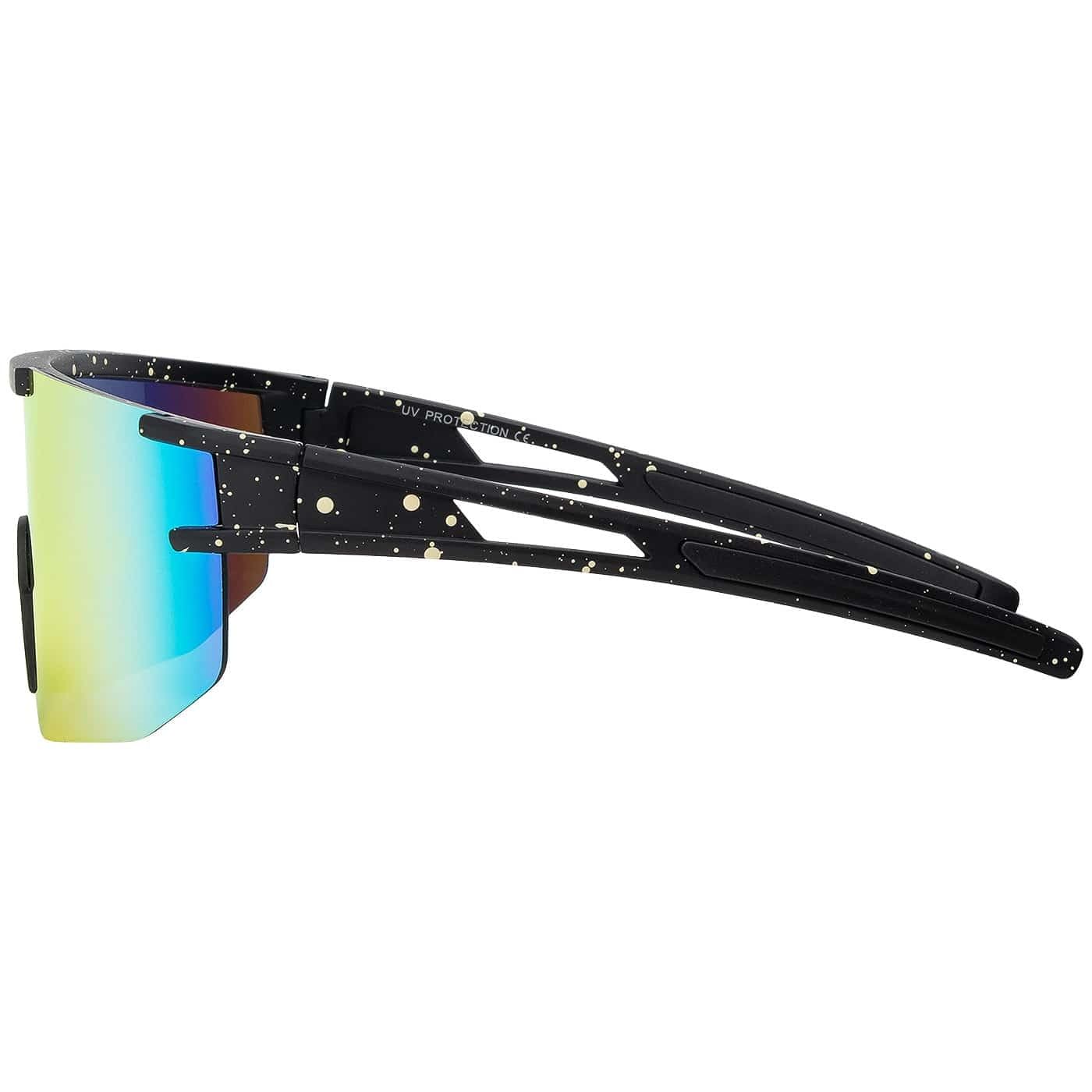 BEZLIT Sport Sonnenbrille Shield Rot-Gelb-Blau UV400