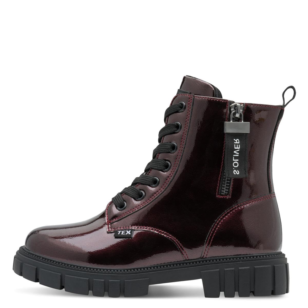 s.Oliver Junior Stiefeletten Bordeaux Pat Reissverschluss