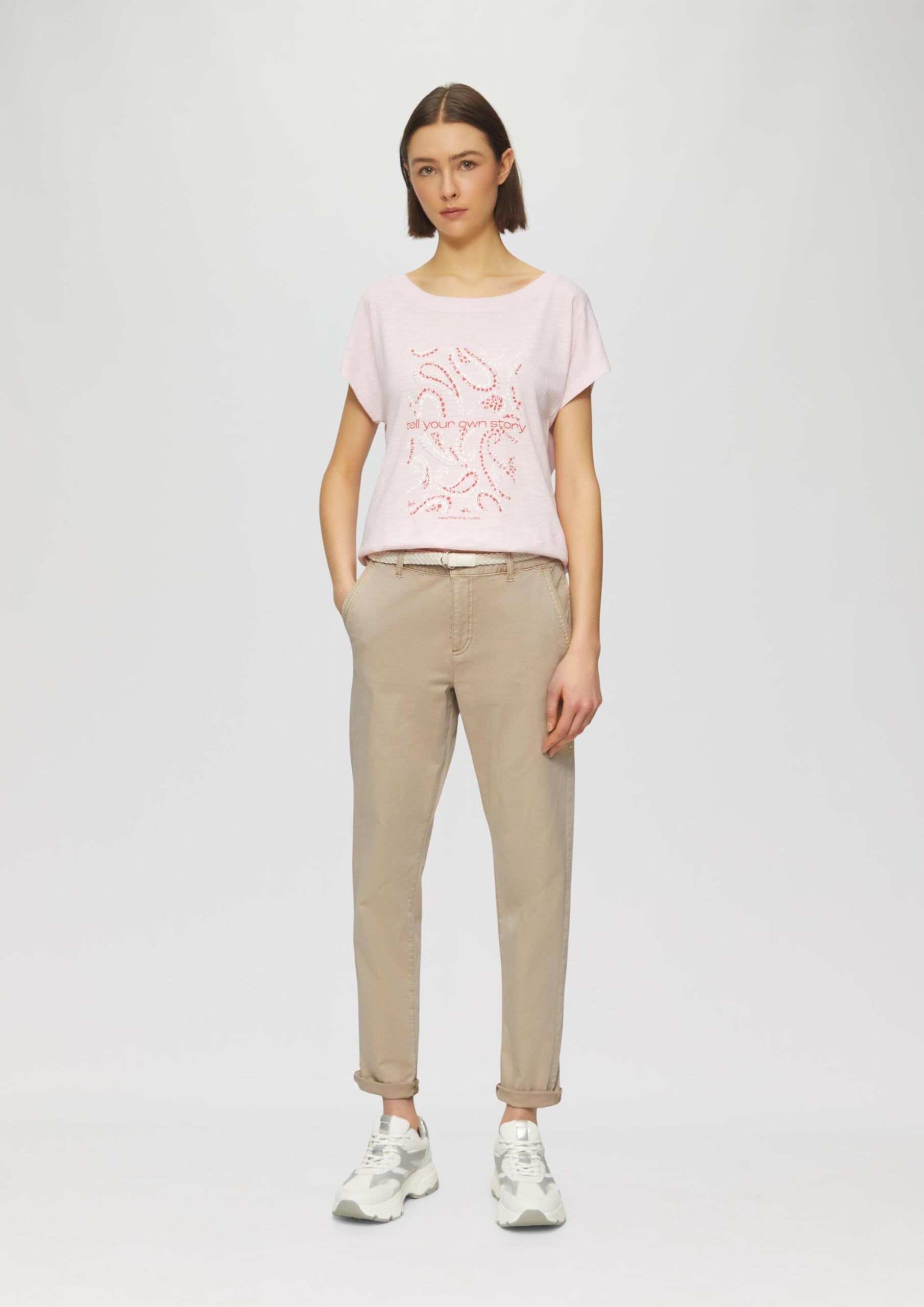 s.Oliver Junior Garment Dye Chinohose mit Flechtgürtel
