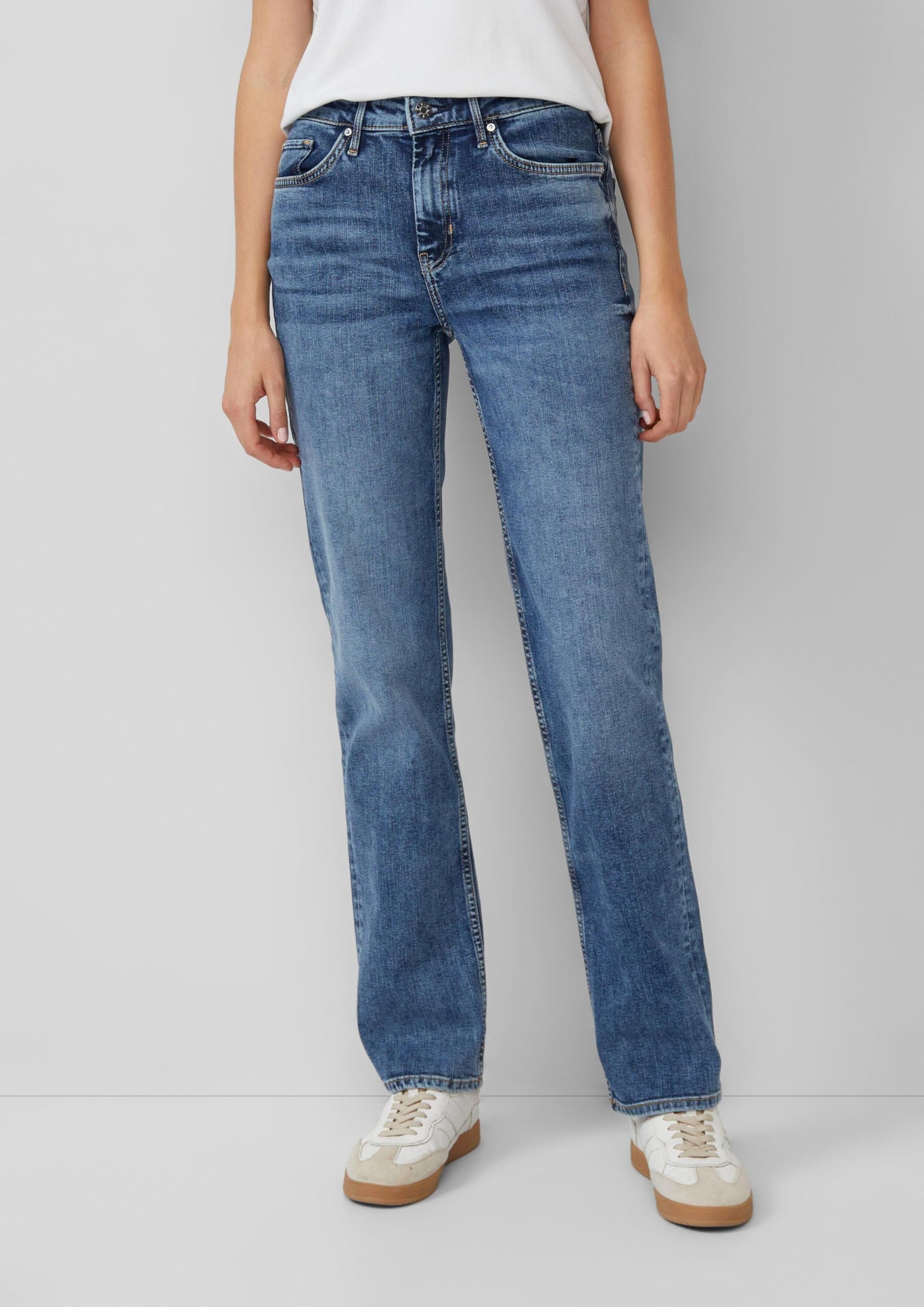 s.Oliver Karolin Mid Rise Straight Jeans Tiefblau Baumwolle