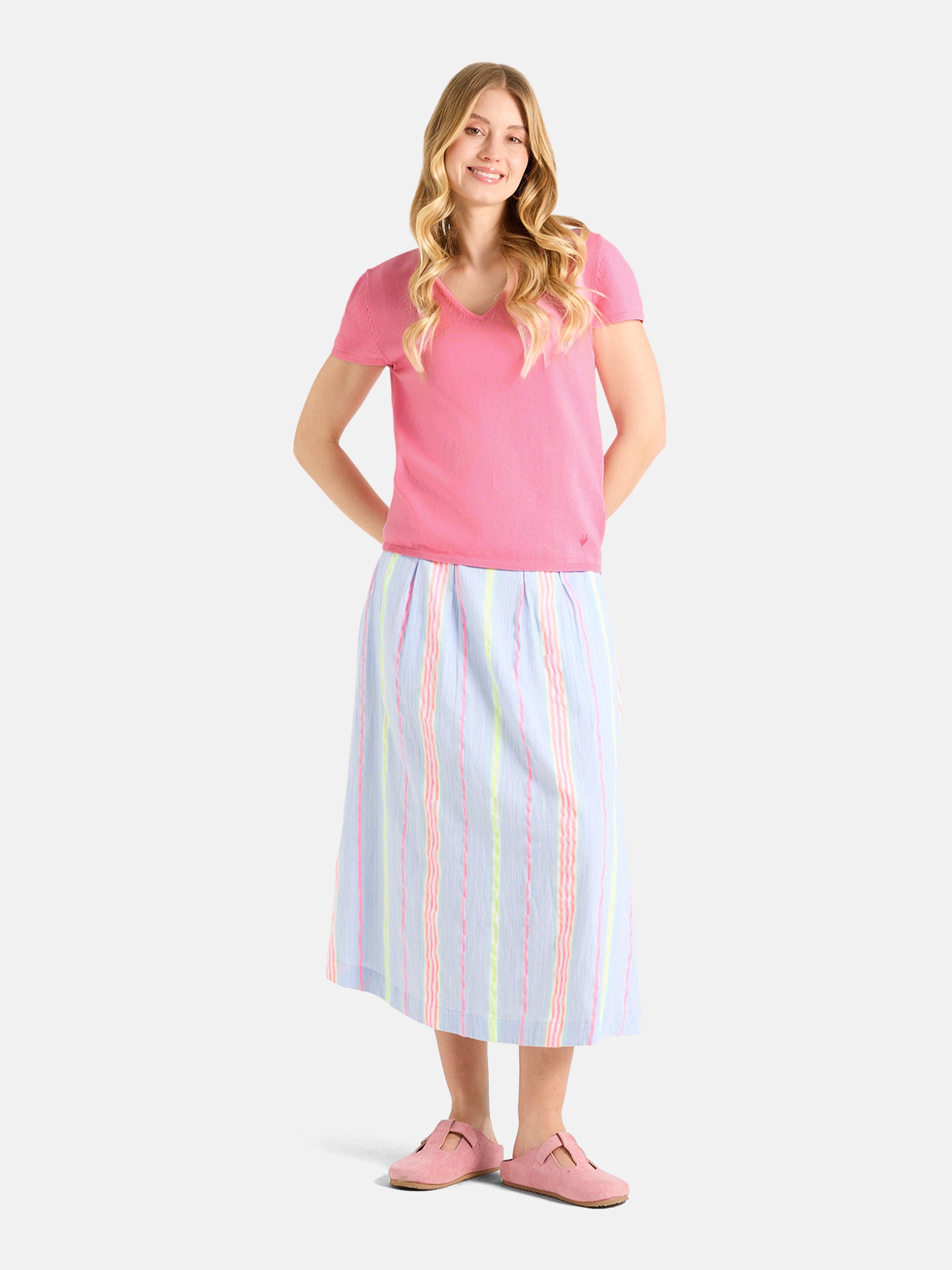 Lieblingsstück CharleneL Kurzarm-Pullover rose pink