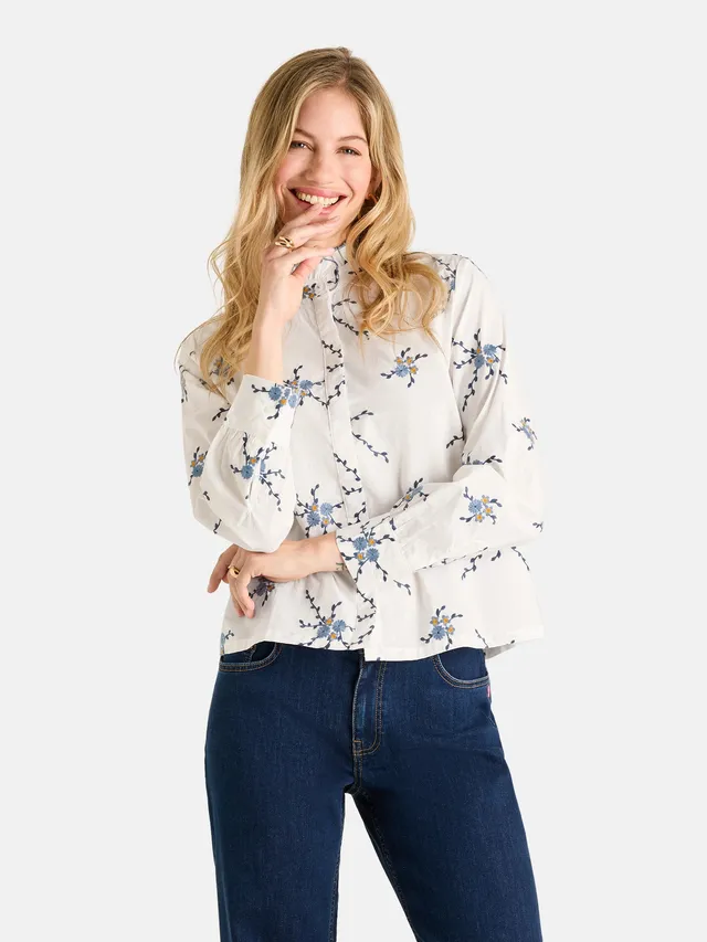 Lieblingsstück AlieenL Bluse Baumwolle offwhite
