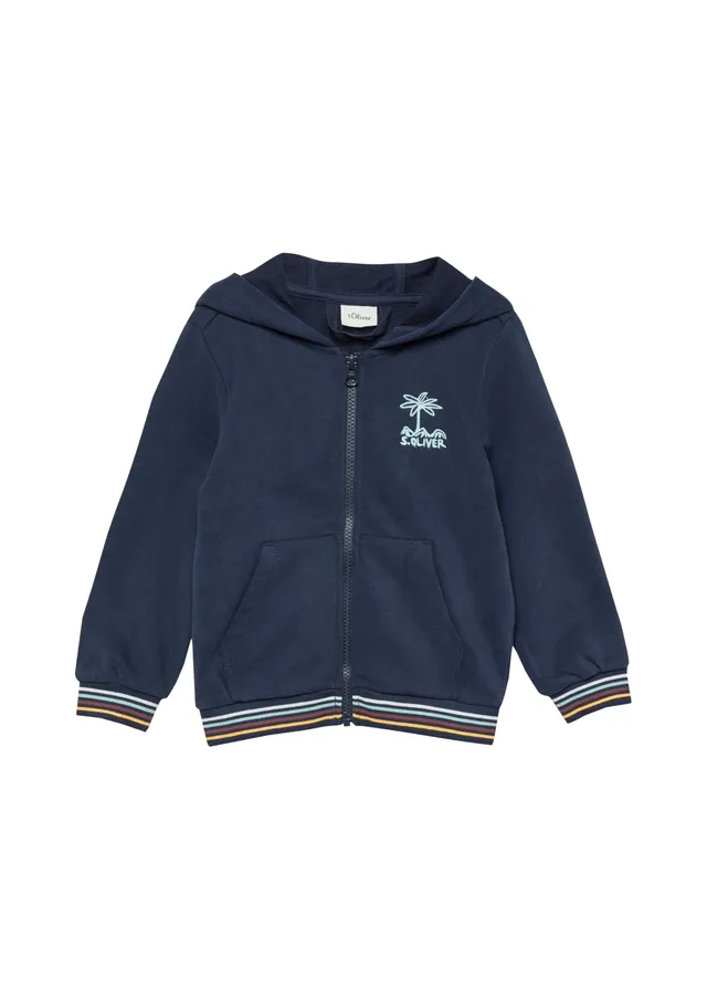 s.Oliver Red Label Sweatjacke mit Stickerei Kinder bordeaux
