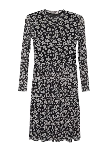 s.Oliver Gemustertes Kleid Mesh Schwarz 164 Viskose