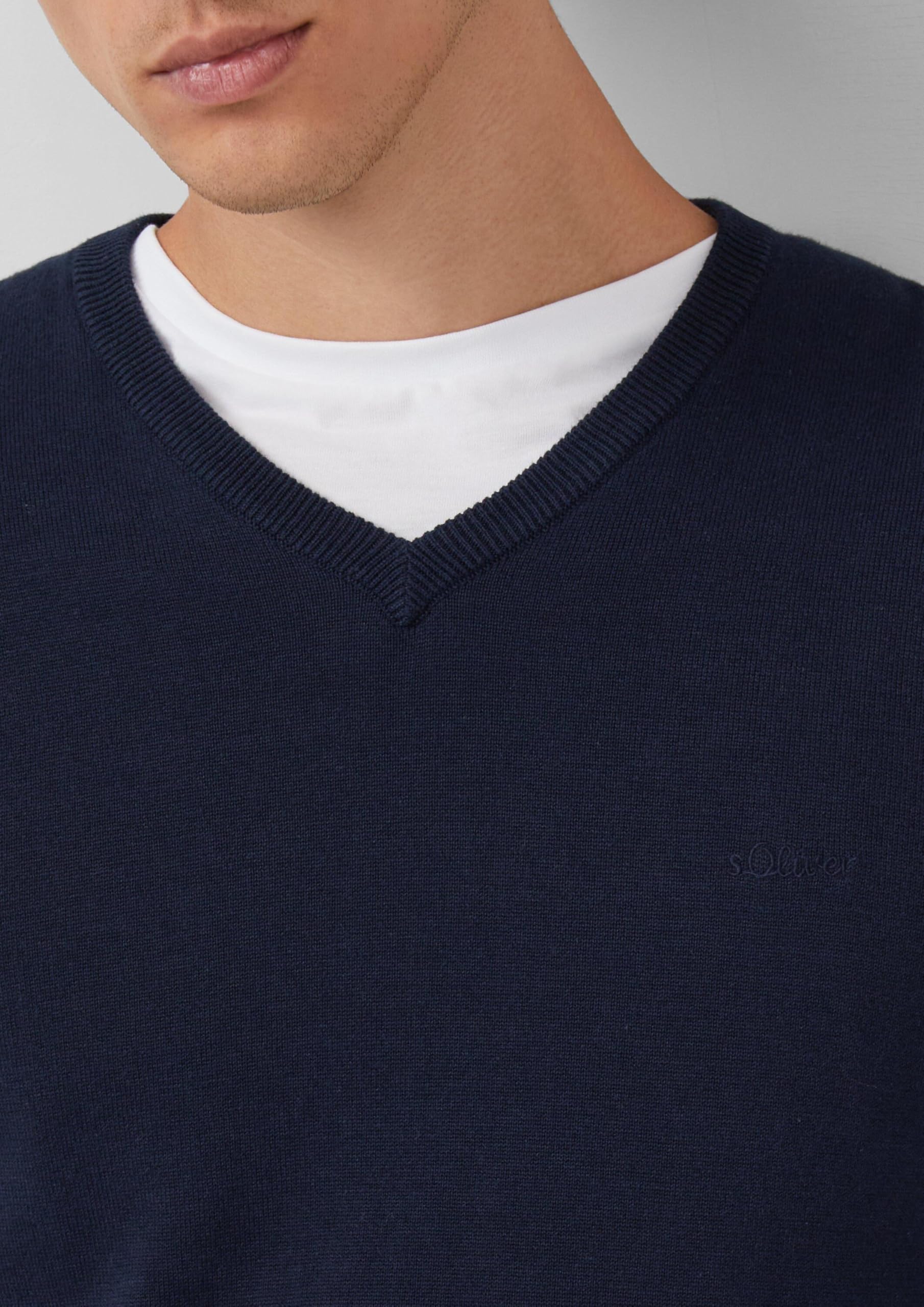 s.Oliver RED LABEL Herren Pullover V-Ausschnitt Regular Langarm