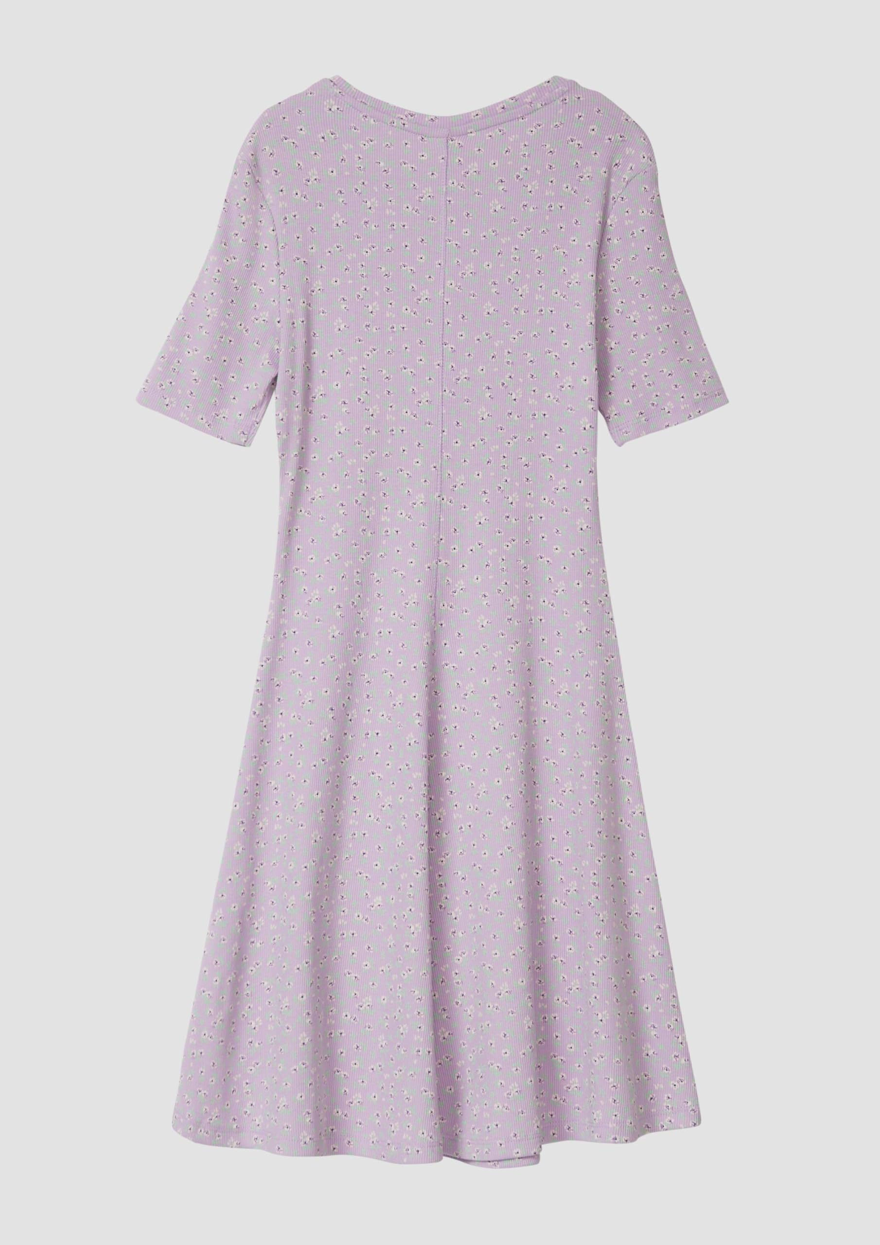 s.Oliver Kleid Rippstruktur A-Form Gr.134 flieder elastisch