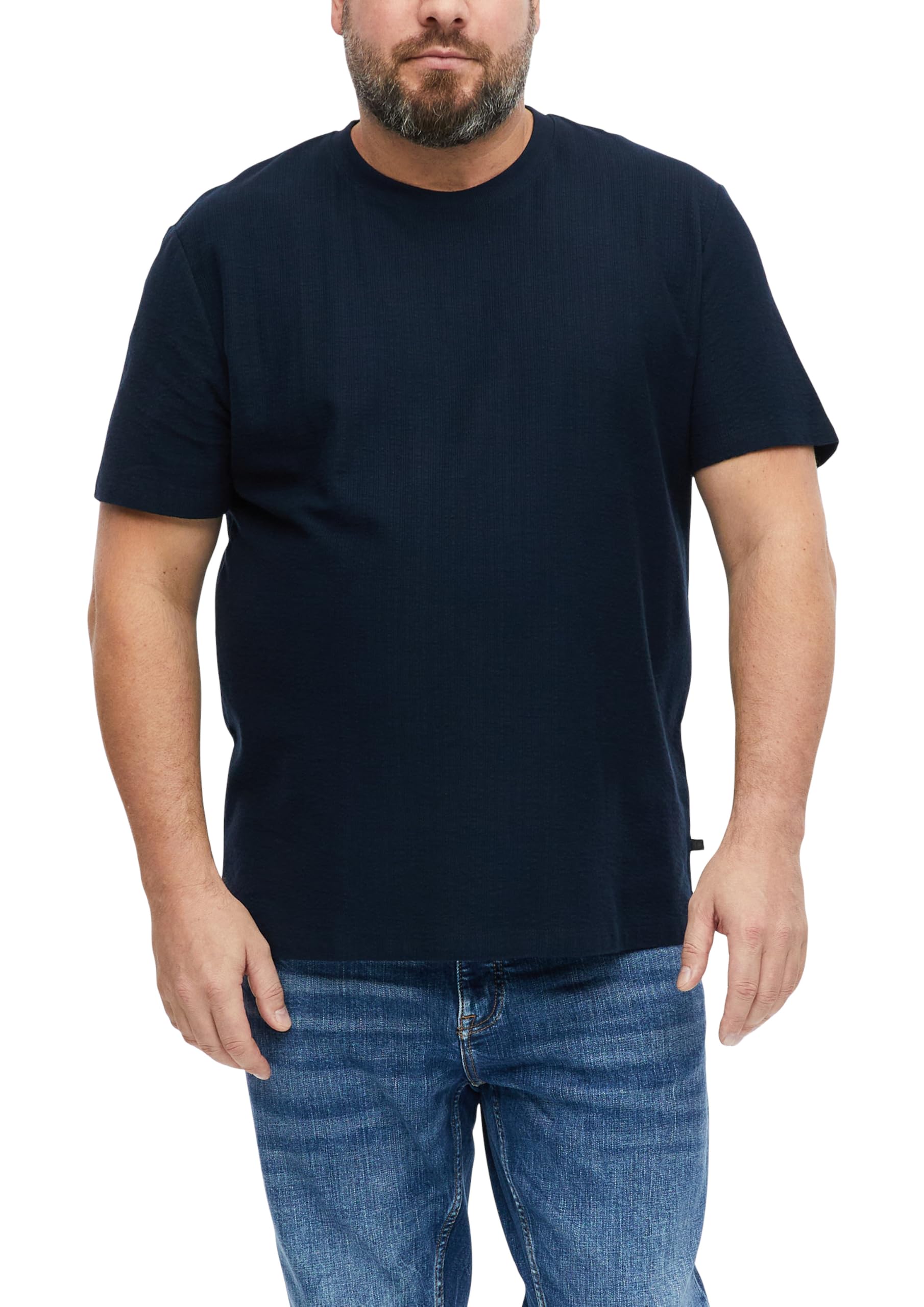 s.Oliver Junior T-Shirt Rippstruktur Hellblau 3XL