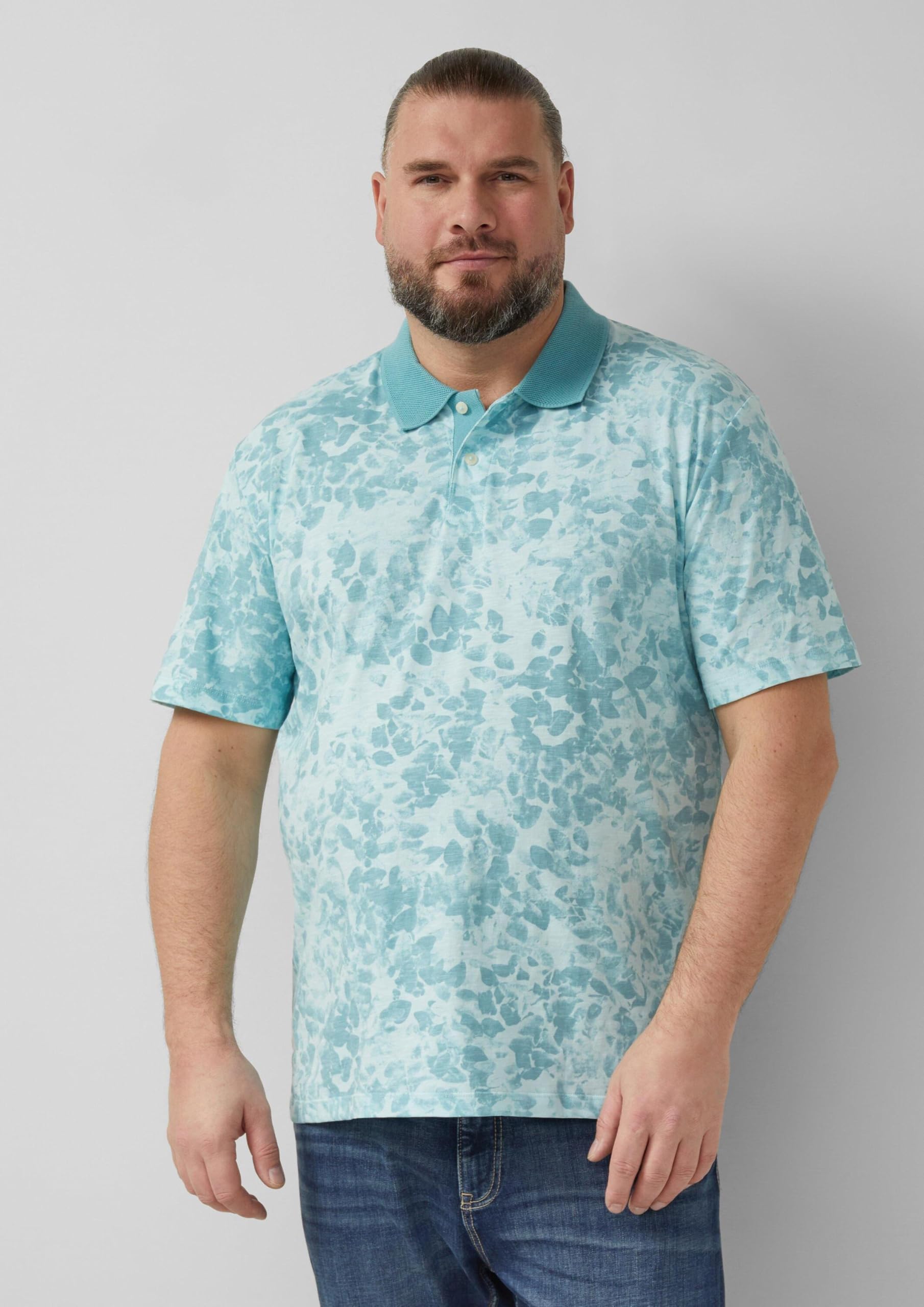 s.Oliver Junior Poloshirt All-Over-Print Flammgarn