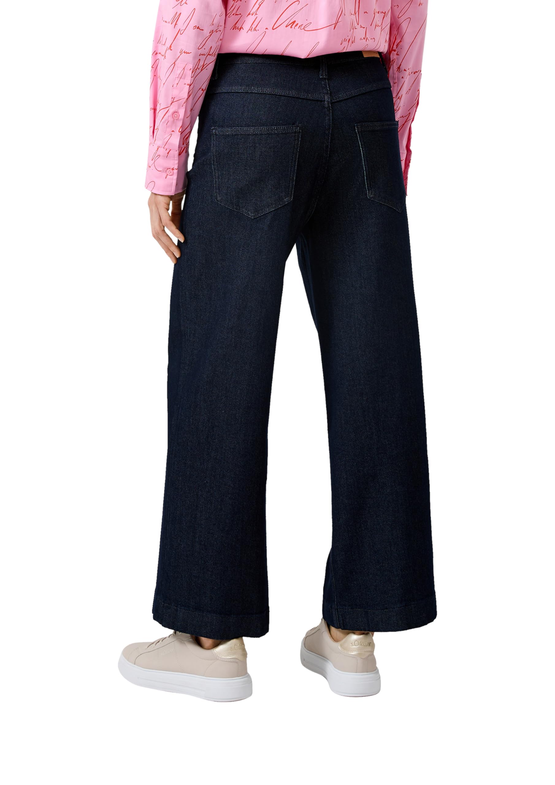 s.Oliver Junior Suri Cropped-Jeans Regular Fit High Rise Wide Leg Navy 40