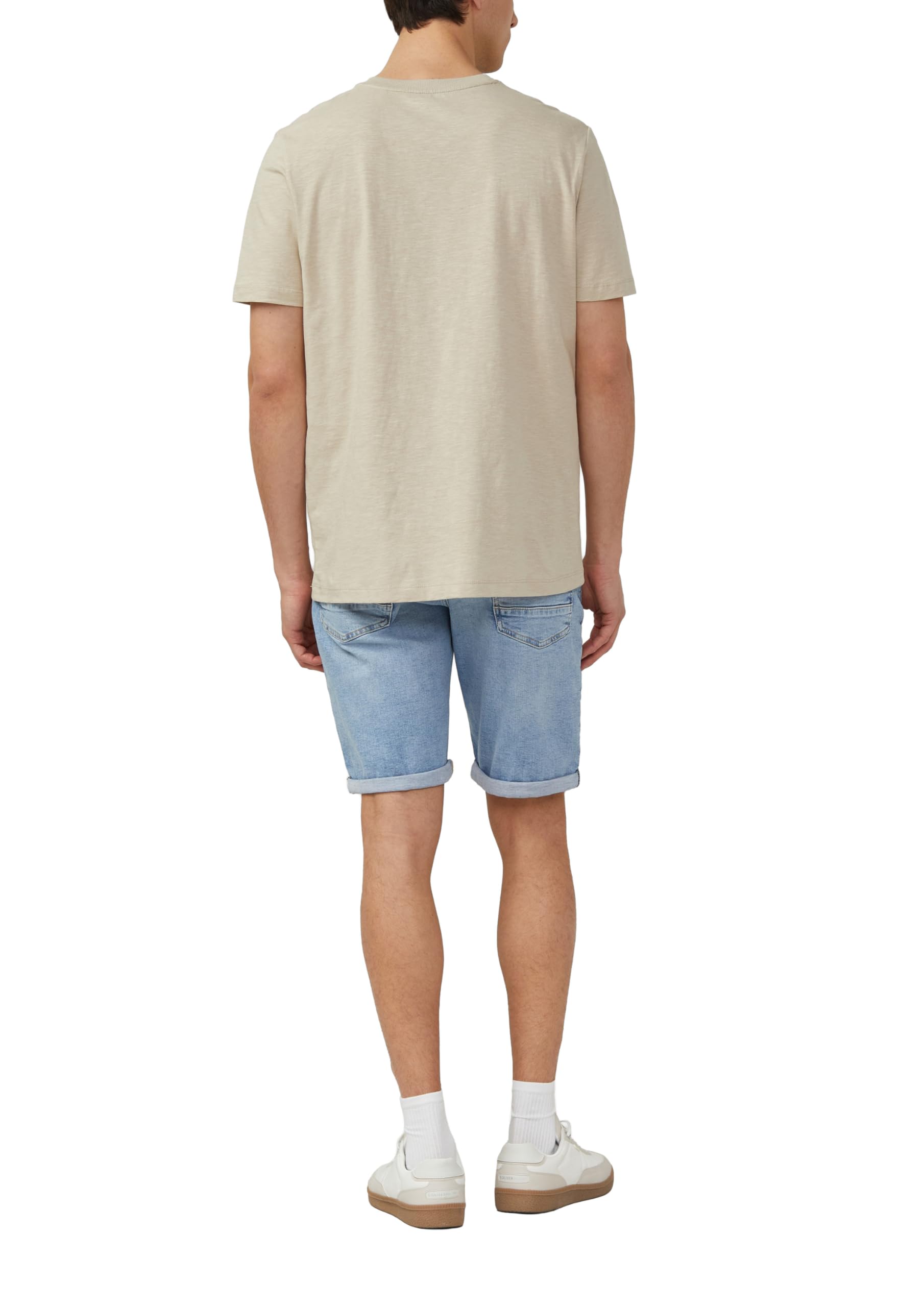 s.Oliver T-Shirt Flammgarn Brusttasche Beige