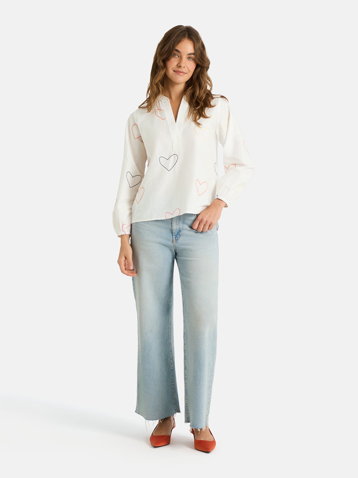 Lieblingsstück EnricaL Bluse white Herz Baumwolle