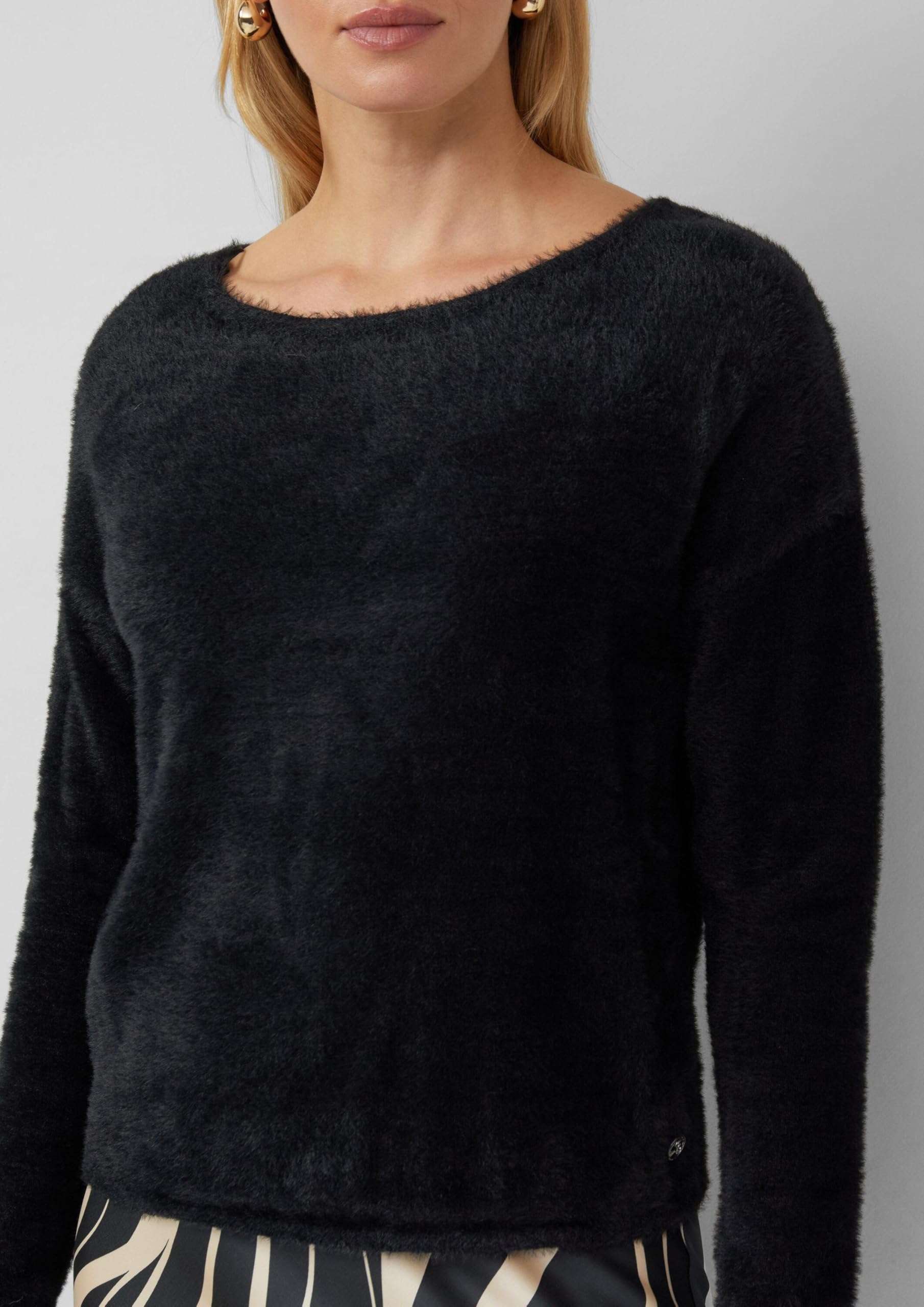 s.Oliver Teddy Pullover U-Boot Gr. 40 flauschig