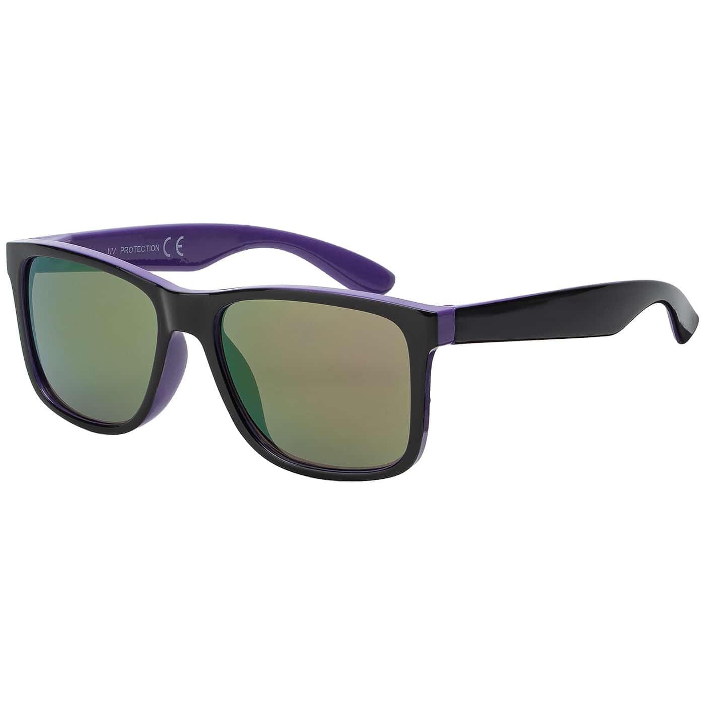 BEZLIT Kinder Sonnenbrille rechteckig rot-schwarz verspiegelt