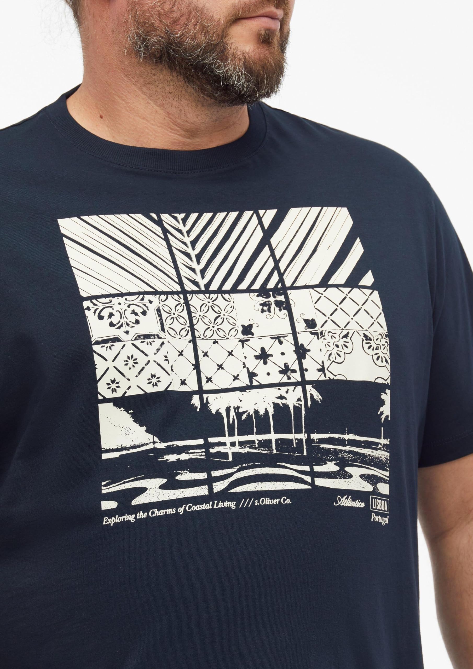 s.Oliver Herren 2181150 T-Shirt 5XL mit Frontprint