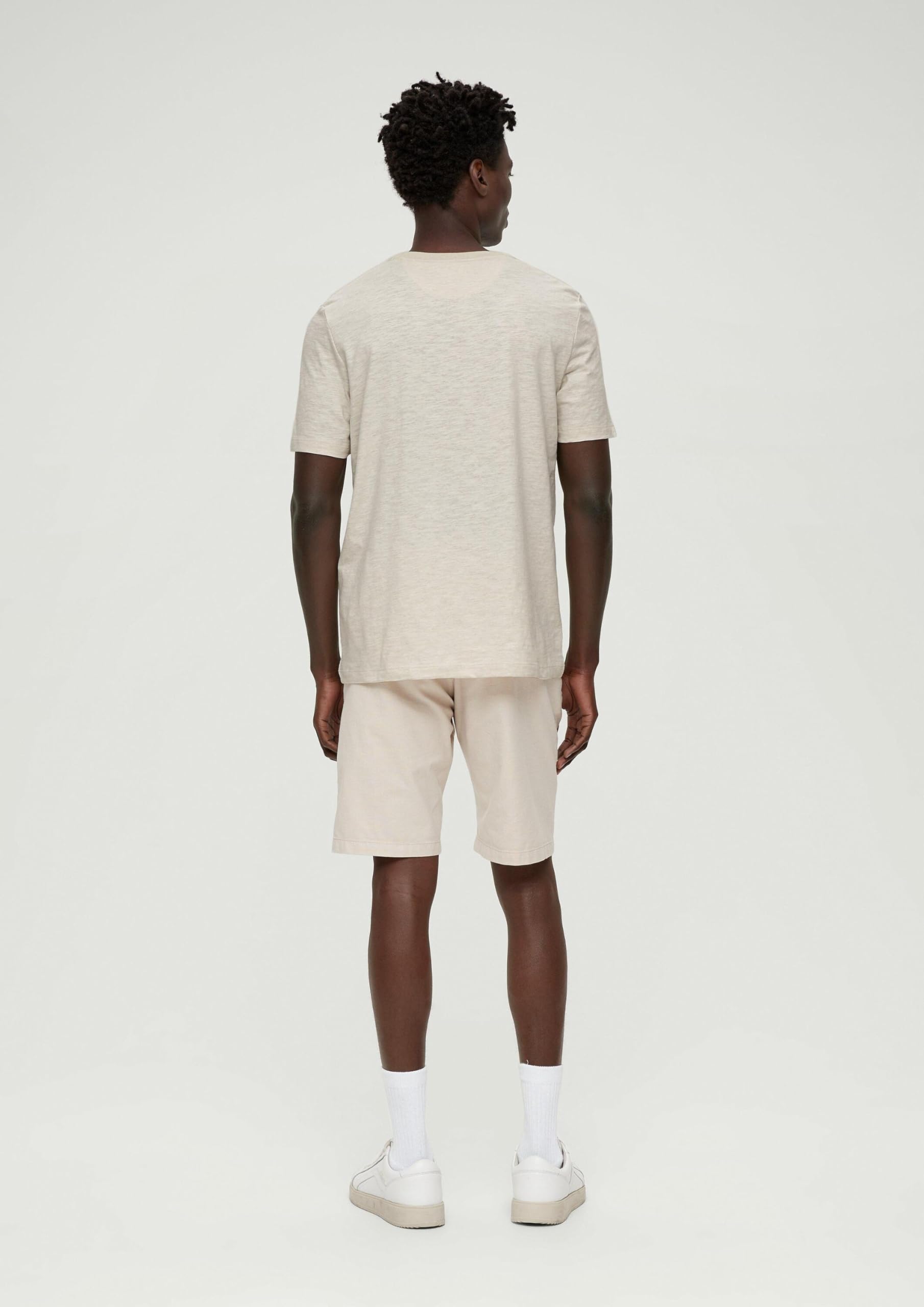 s.Oliver Frontprint T-Shirt M ecru meliert