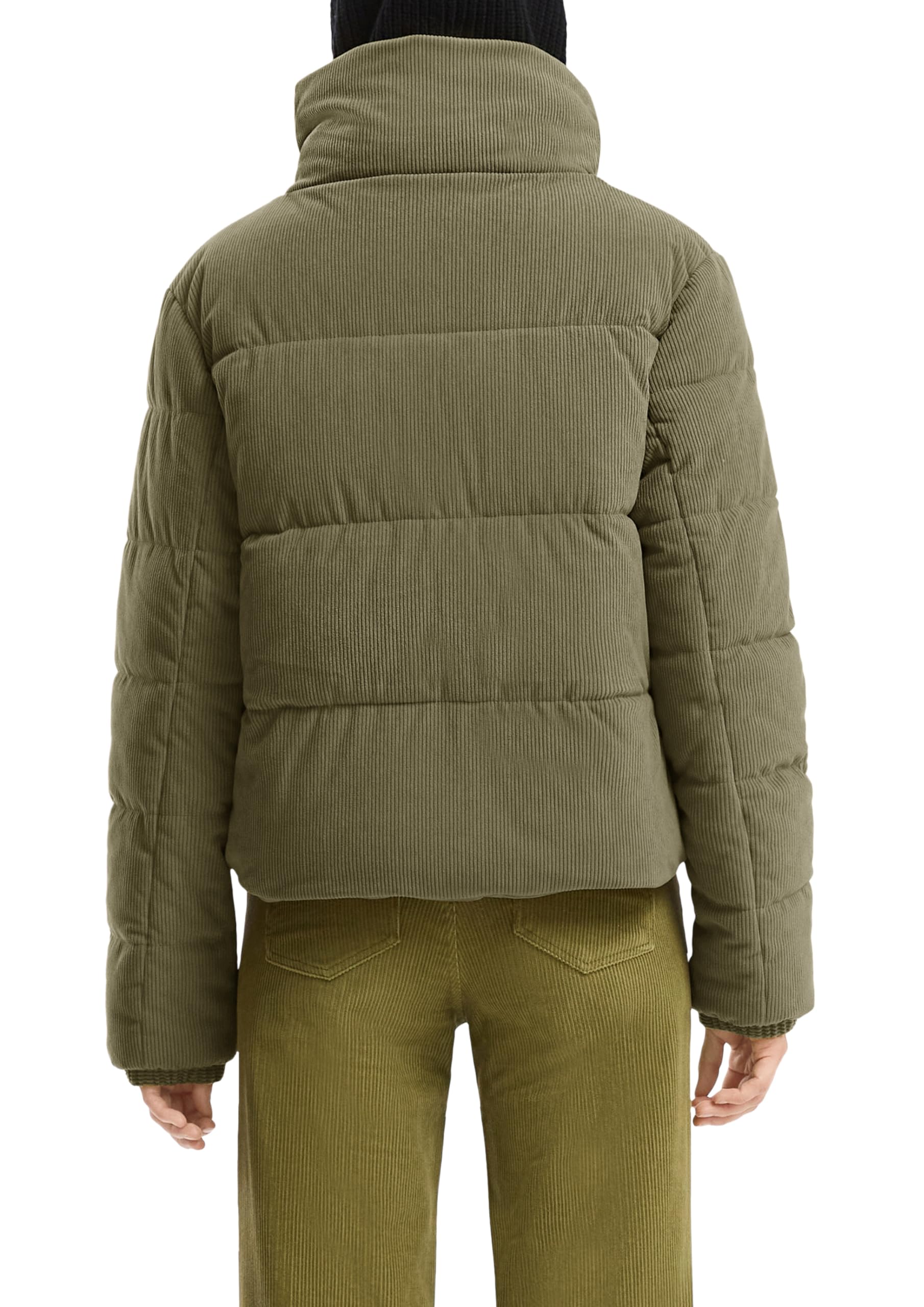 s.Oliver QS Wattierte Cord Steppjacke Oliv Gr. L