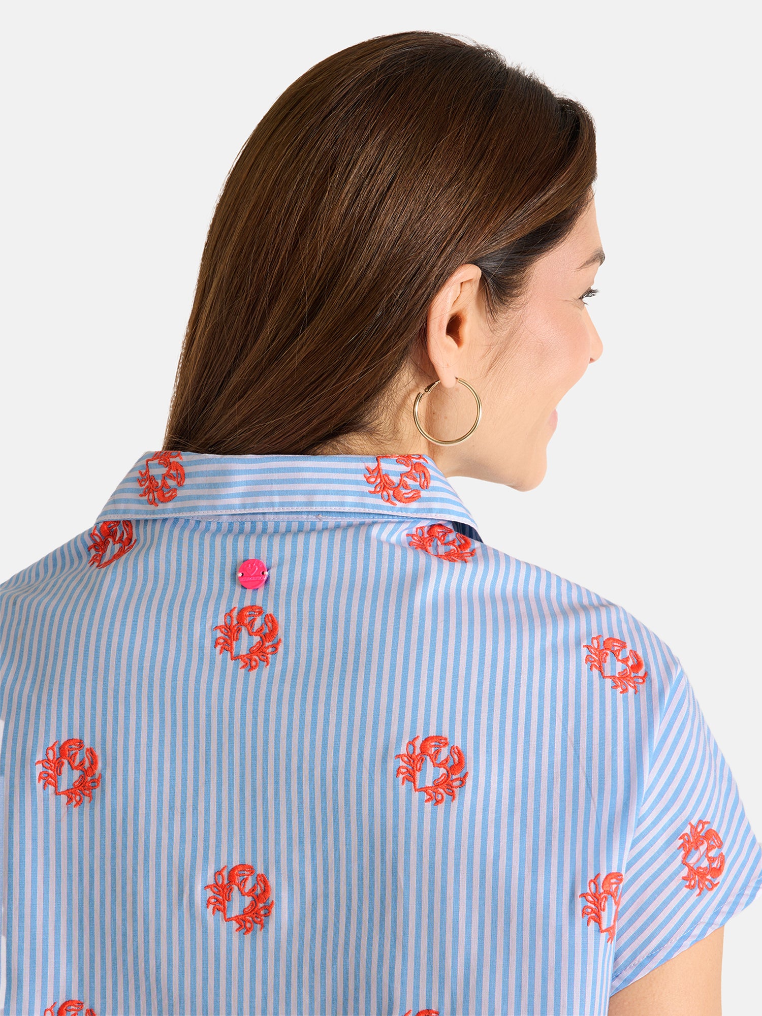 Lieblingsstück RiyaL Kurzarm Bluse blue bell Baumwolle