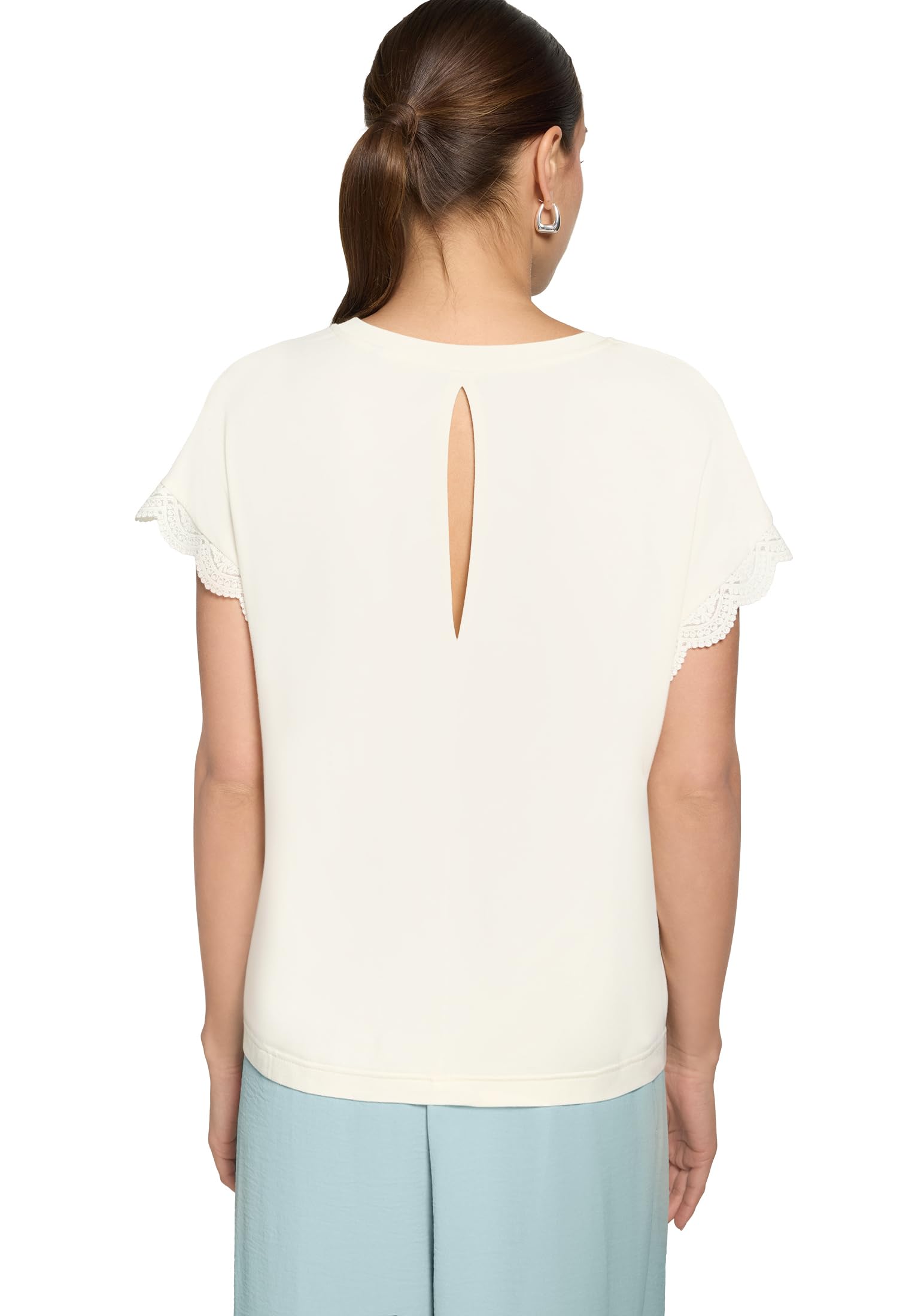 zero Shirt mit Spitze Gr. 38 Eggnog