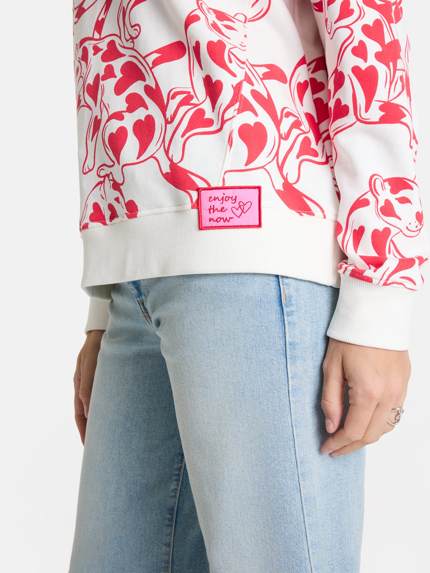 Lieblingsstück LanaL Sweatshirt offwhite Herz-Print Baumwolle