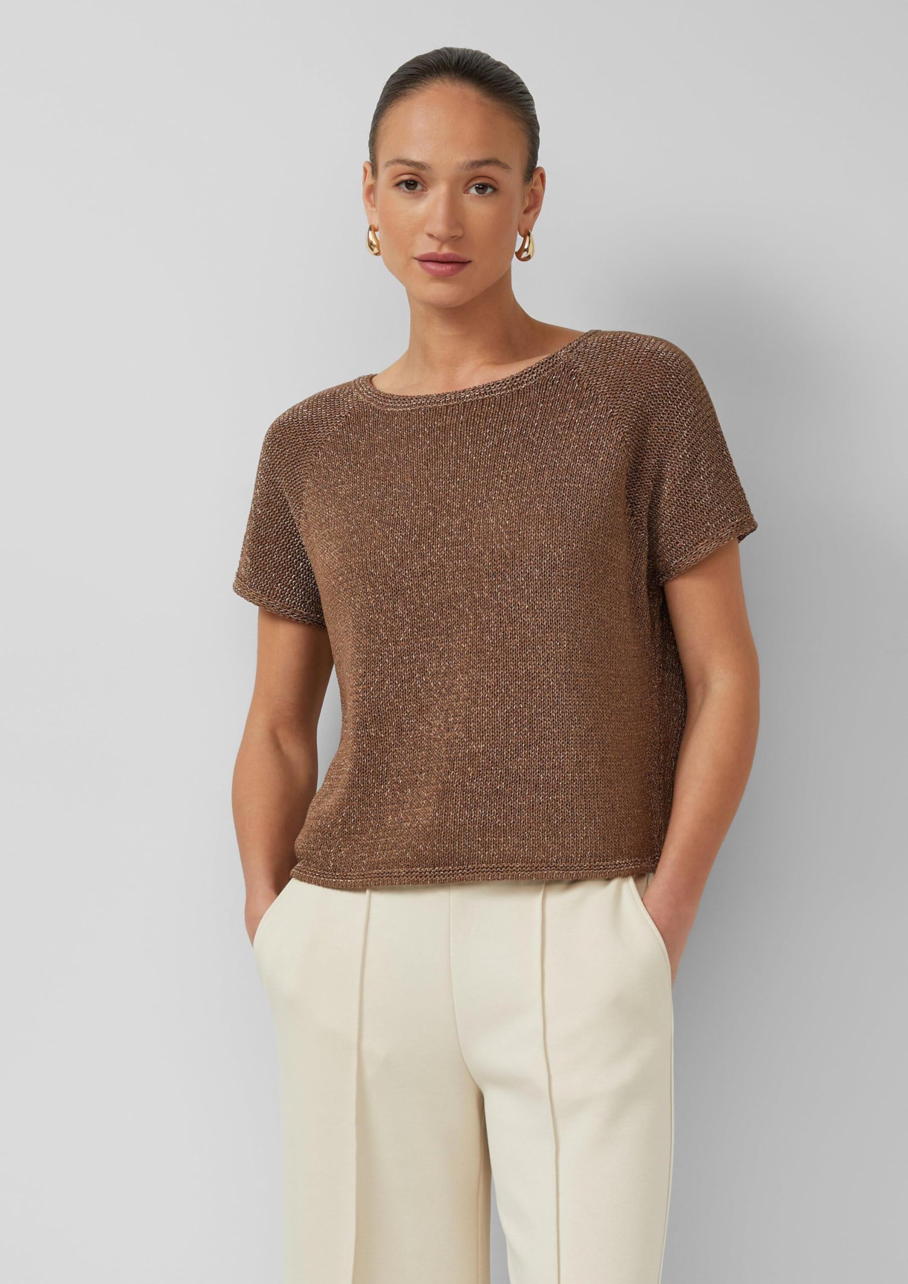 s.Oliver Black Label Strickpullover ärmellos U-Boot Relaxed Fit