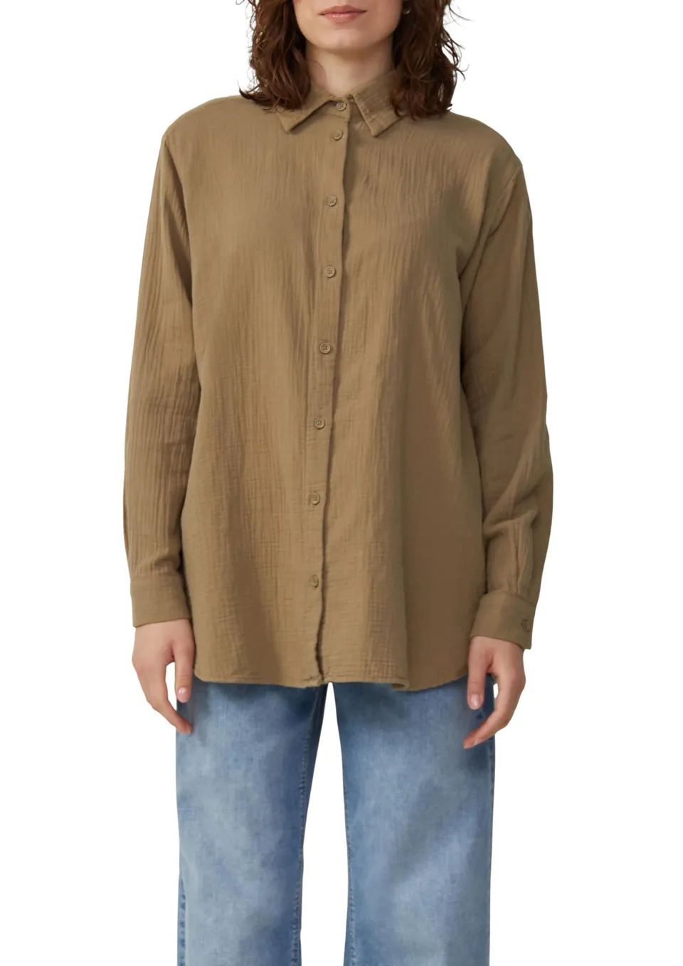 s.Oliver QS Musselin Hemdbluse Oversize Langarm