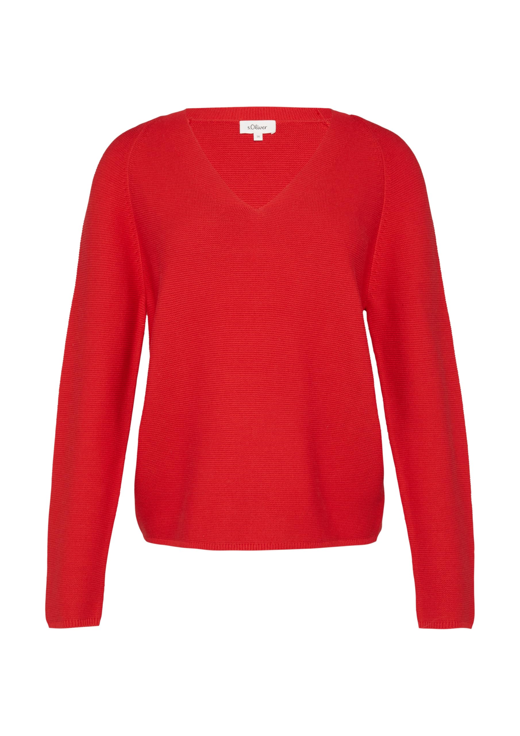 s.Oliver Junior Strickpullover gerippt V-Ausschnitt