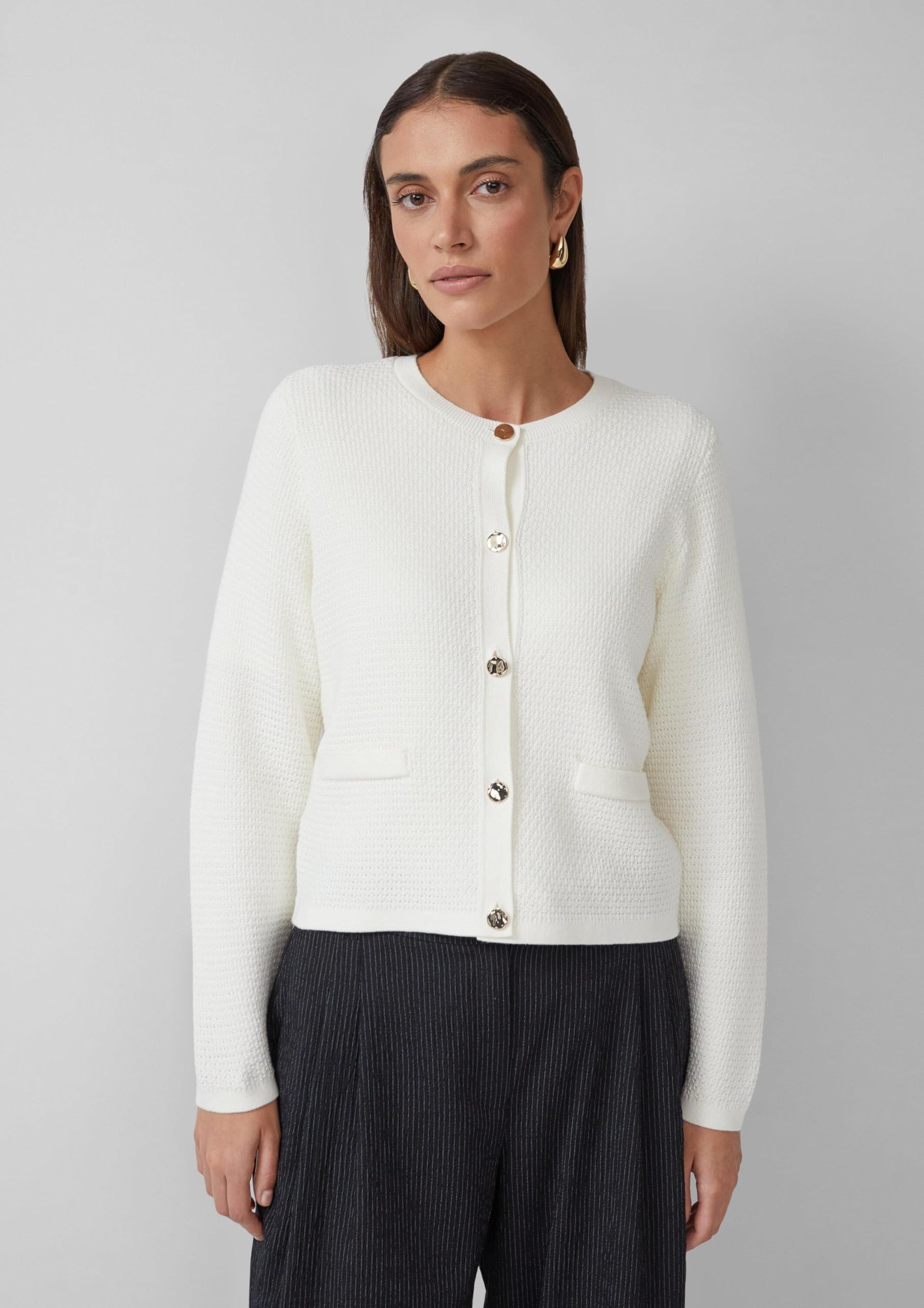 s.Oliver Junior 2165950 Cardigan weiß Gr.42 Knopfleiste
