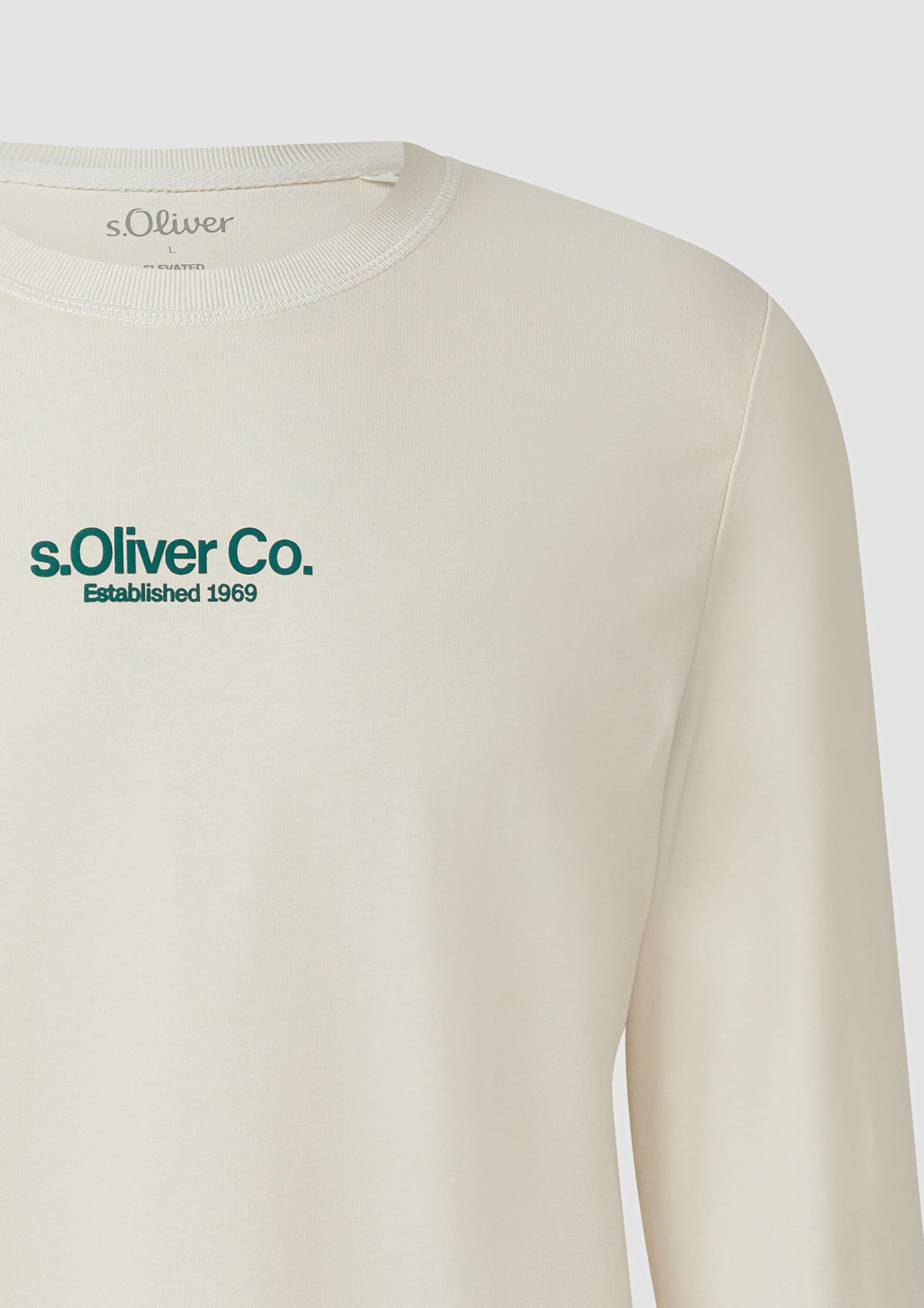 s.Oliver Longsleeve Baumwolle Logo Langarm