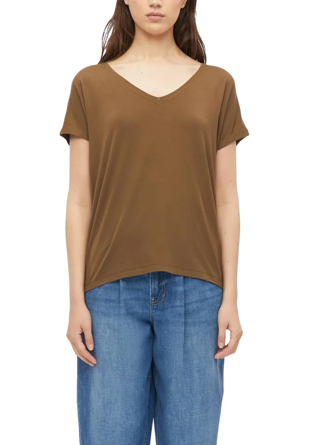 s.Oliver RED LABEL 2178717 T-Shirt V-Ausschnitt koralle