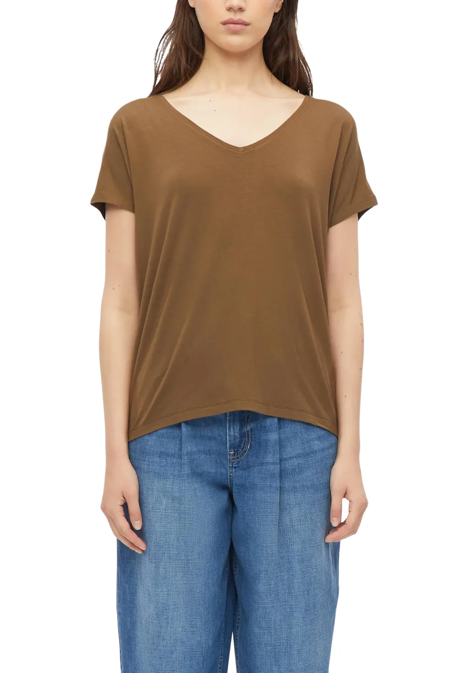 s.Oliver RED LABEL 2178717 T-Shirt V-Ausschnitt koralle