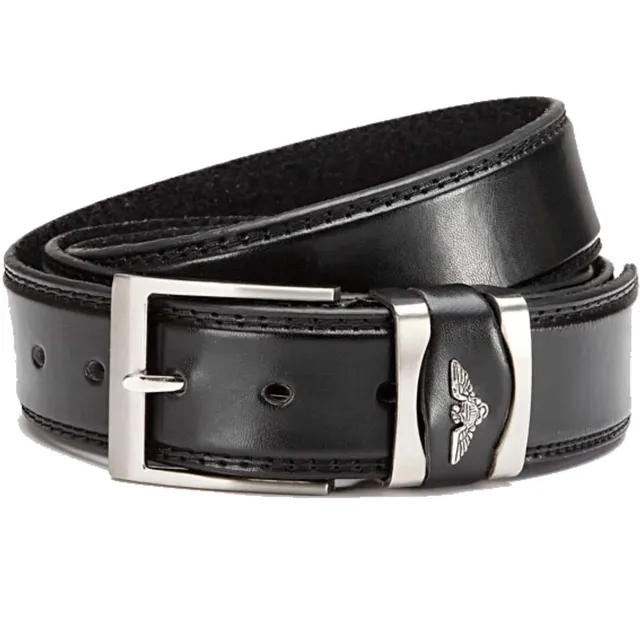 BEZLIT Herren Echtleder-Gürtel Schwarz 165 cm kürzbar