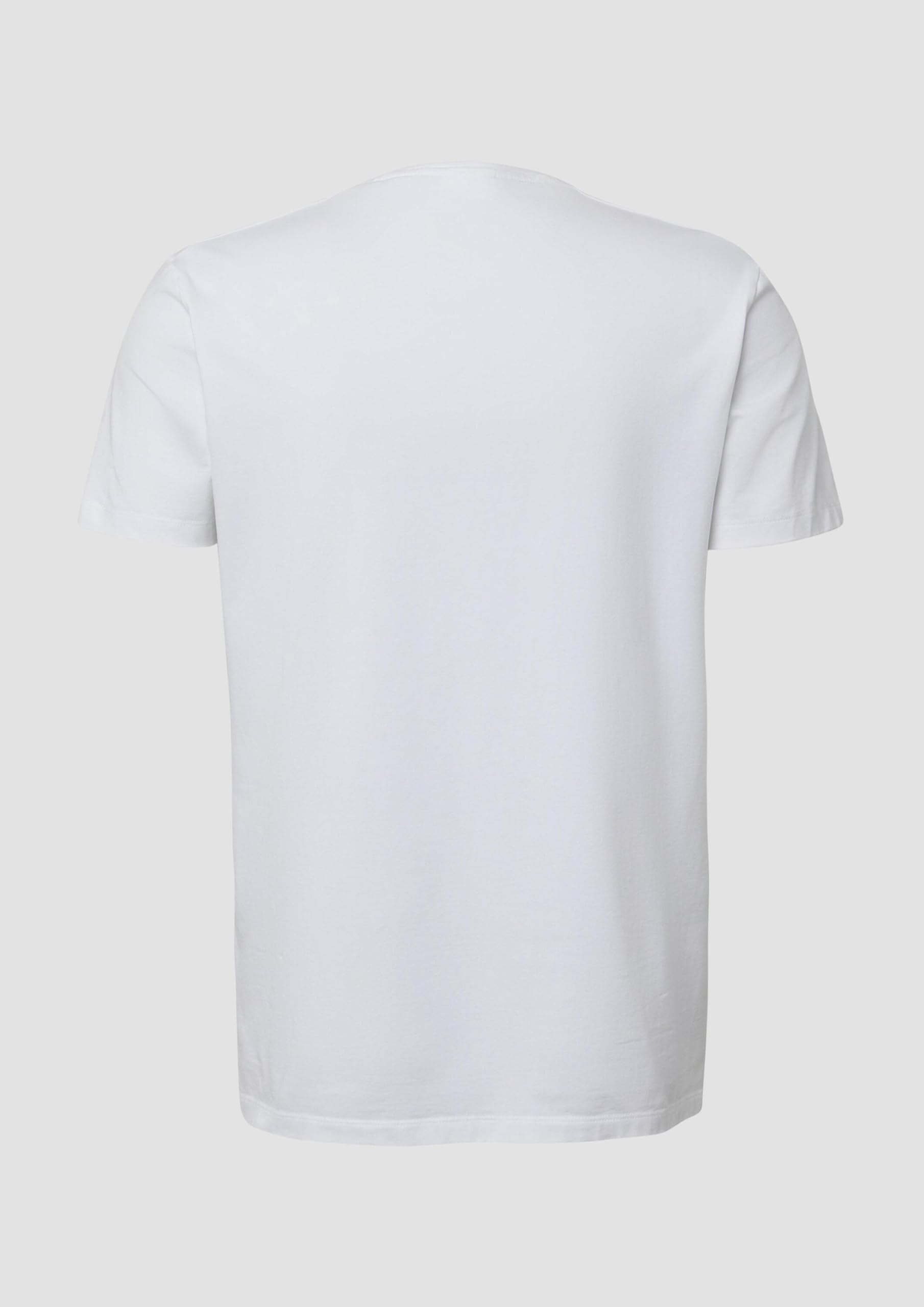s.Oliver RED LABEL T-Shirt Herren Weiß L Stretch