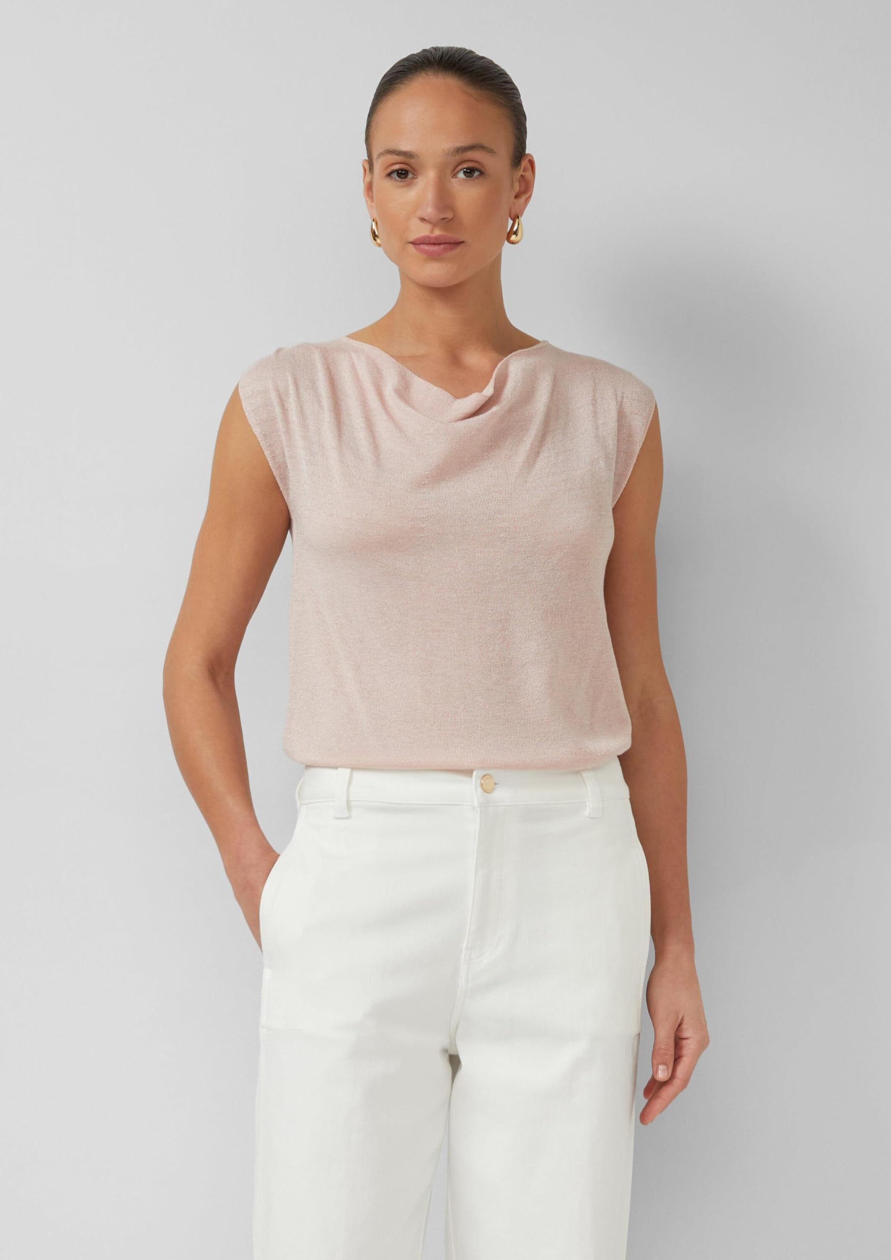 s.Oliver Black Label Feinstrick-Pullunder Wasserfall Alltag