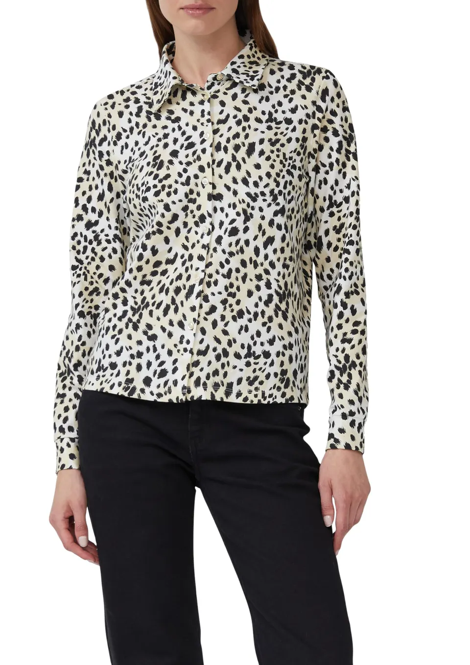 s.Oliver Jerseybluse Blusenshirt Gr. 38 Allover-Print