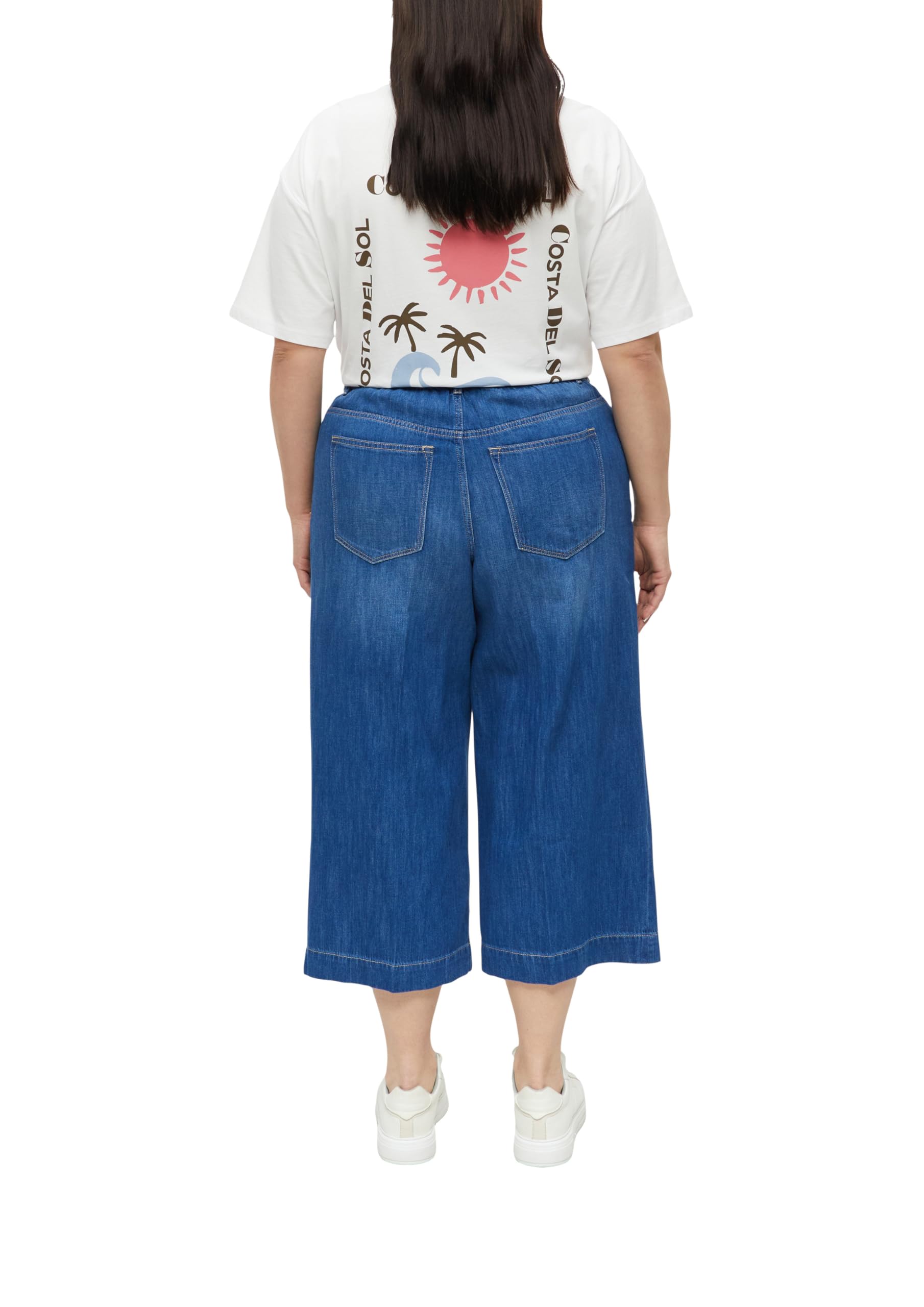 s.Oliver Red Label Culotte Jeans 34 High Rise Leinen
