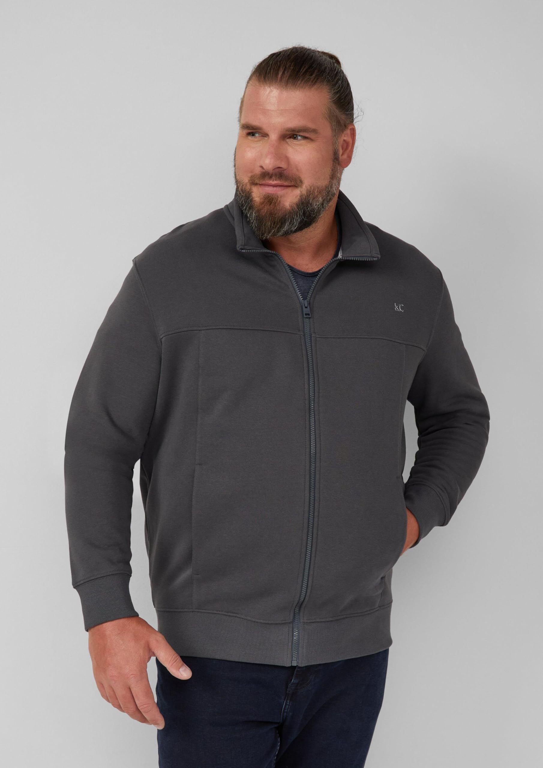 s.Oliver RED LABEL Sweatjacke Stehkragen navy XXL