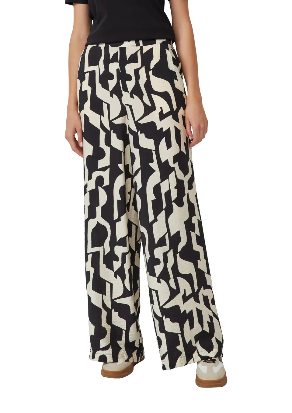 s.Oliver Junior Wide-Leg-Hose 40 schwarz Loose Fit