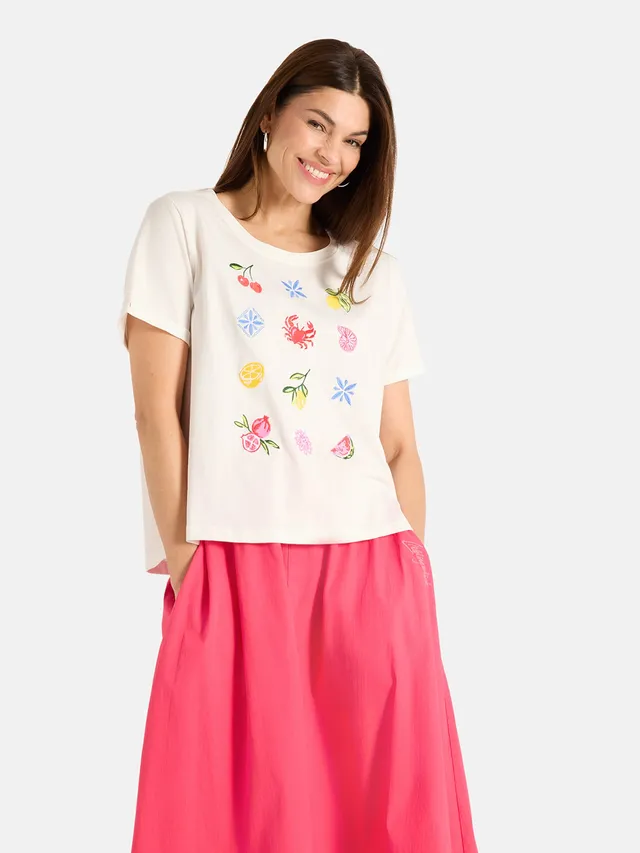 Lieblingsstück LinaL T-Shirt Baumwolle offwhite Basic
