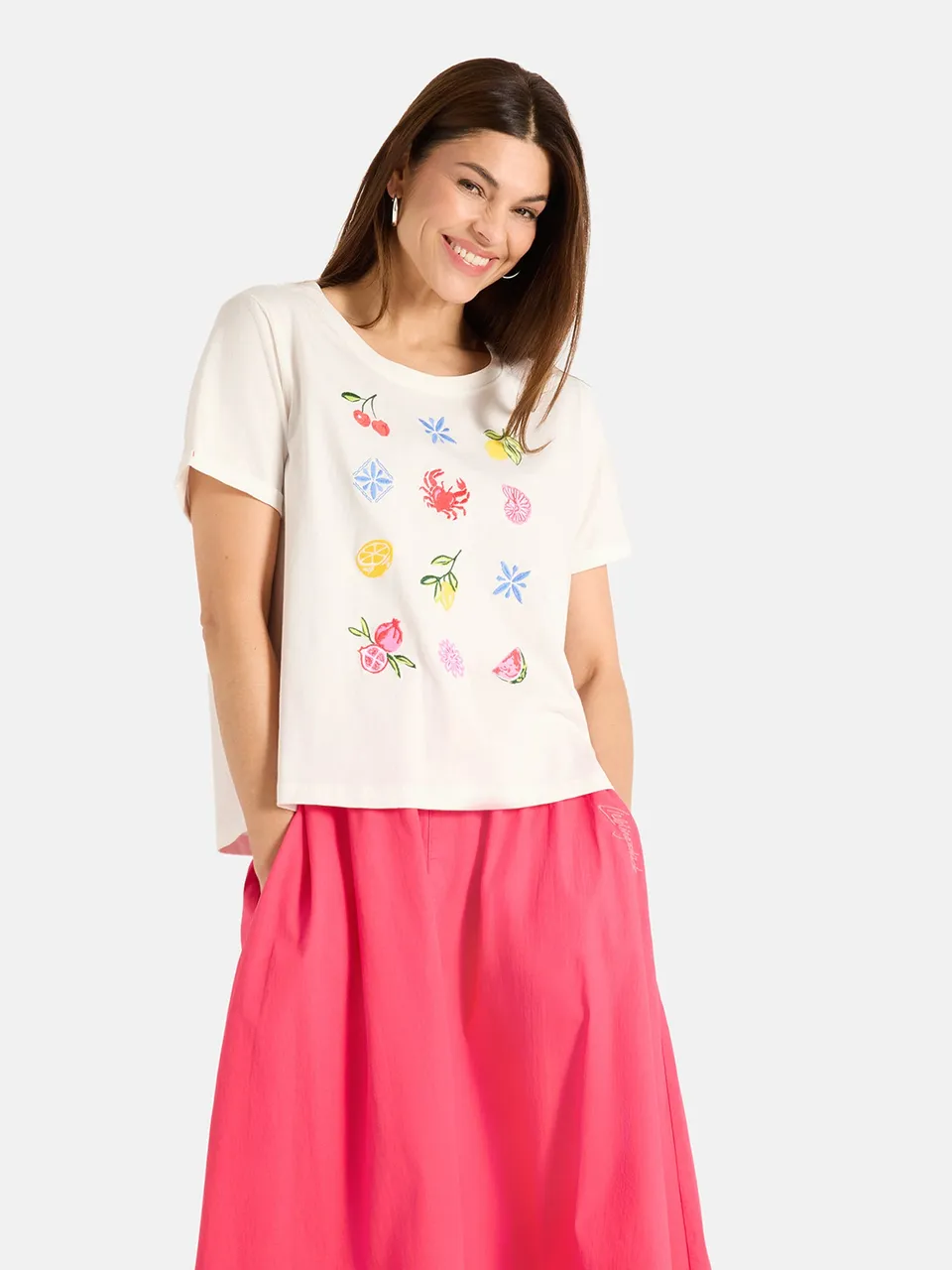 Lieblingsstück LinaL T-Shirt Baumwolle offwhite Basic