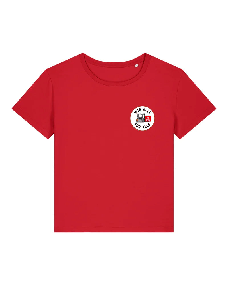 dna merch Wir Alle Für Alle STILL Damen T-Shirt schwarz Biobaumwolle