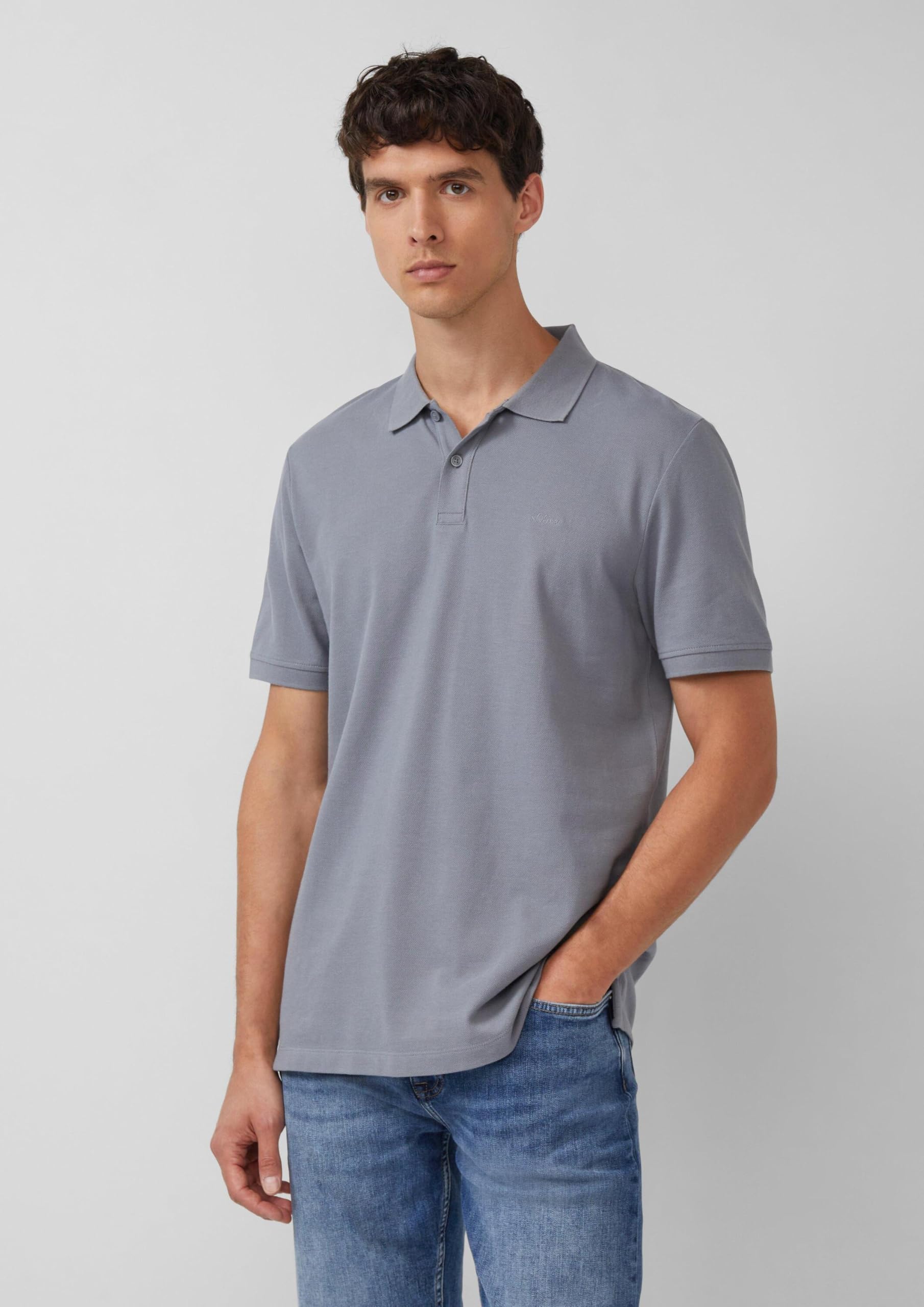 s.Oliver T-Shirt Herren schiefergrau Baumwolle Print