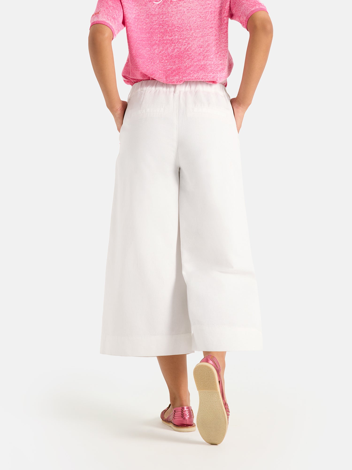 Lieblingsstück Culotte offwhite aus Baumwollmix weit