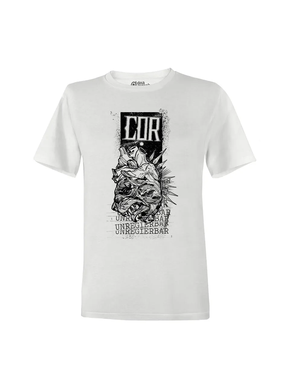 dna merch COR Herztier T-Shirt Damen Weiß Band