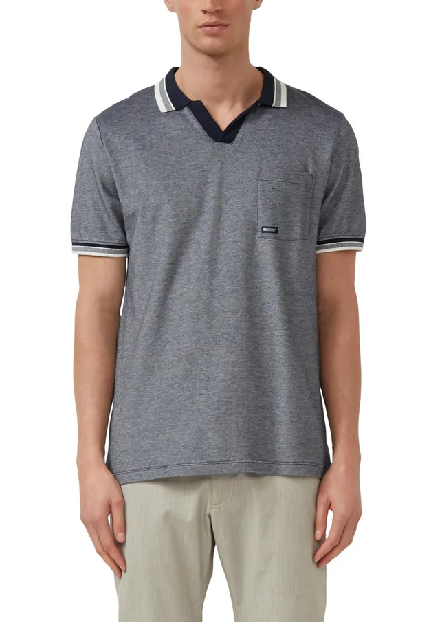 s.Oliver Bi-Color Piqué Poloshirt L mit Brusttasche