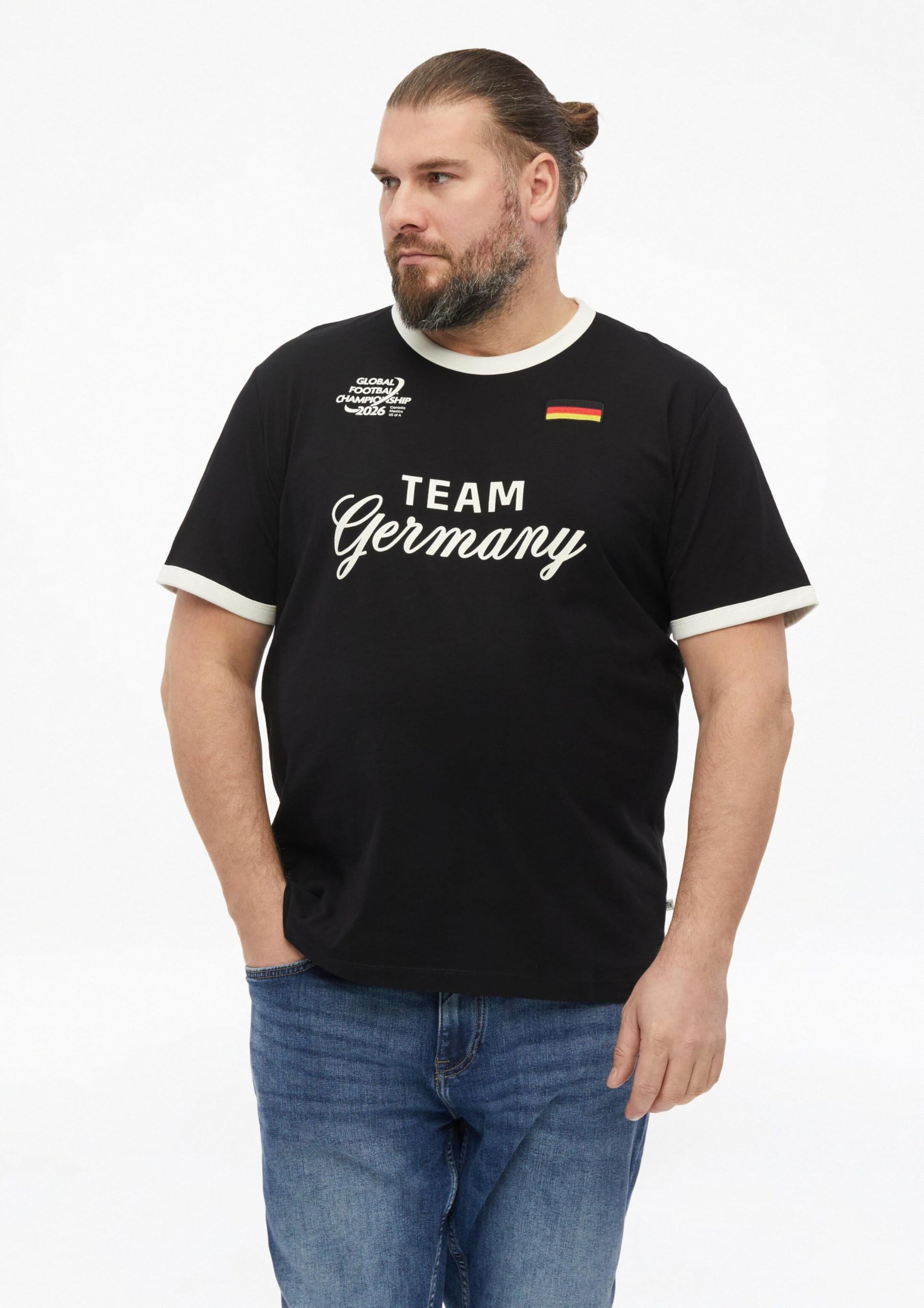 s.Oliver Junior T-Shirt Fußball-Motiv schwarz
