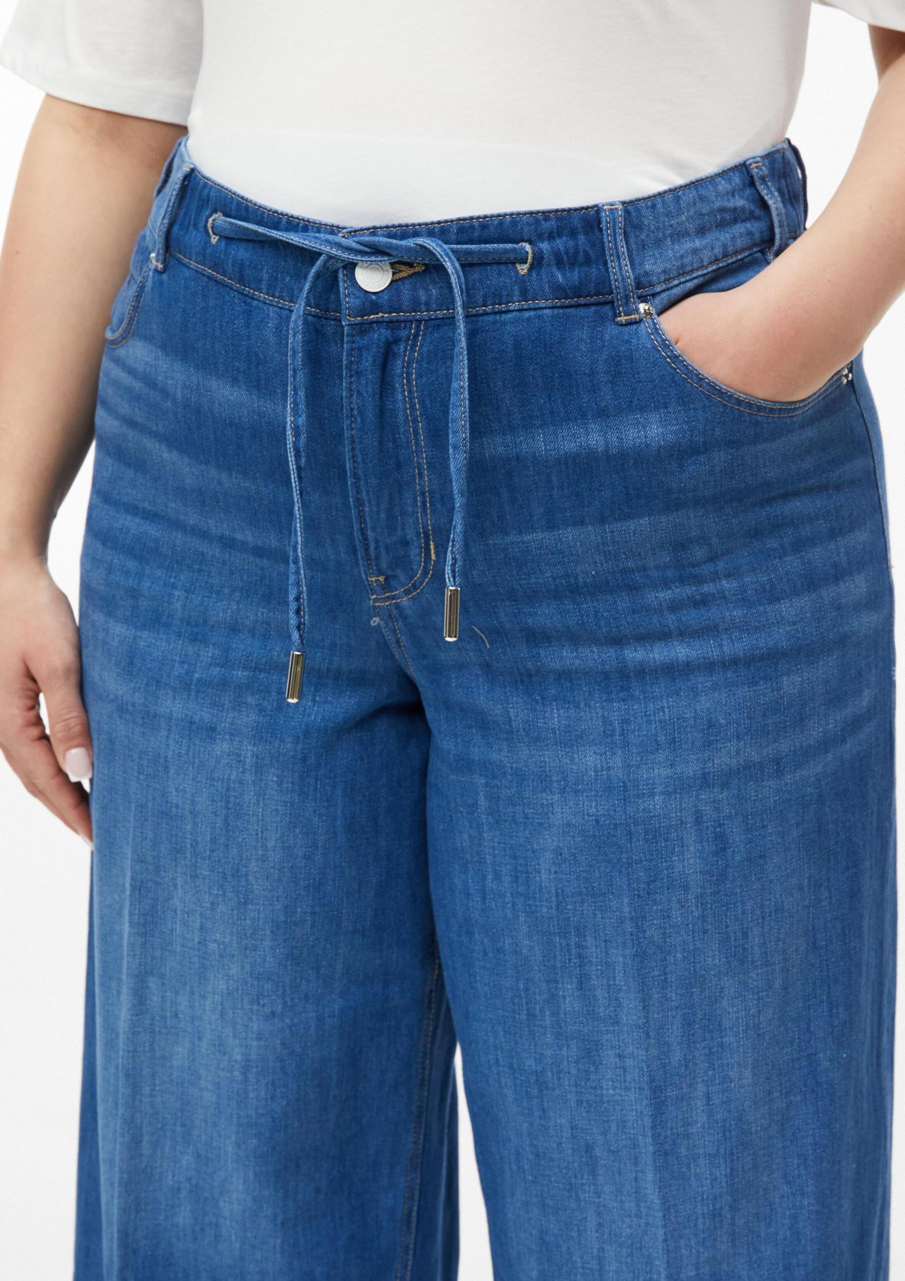 s.Oliver Red Label Culotte Jeans 34 High Rise Leinen