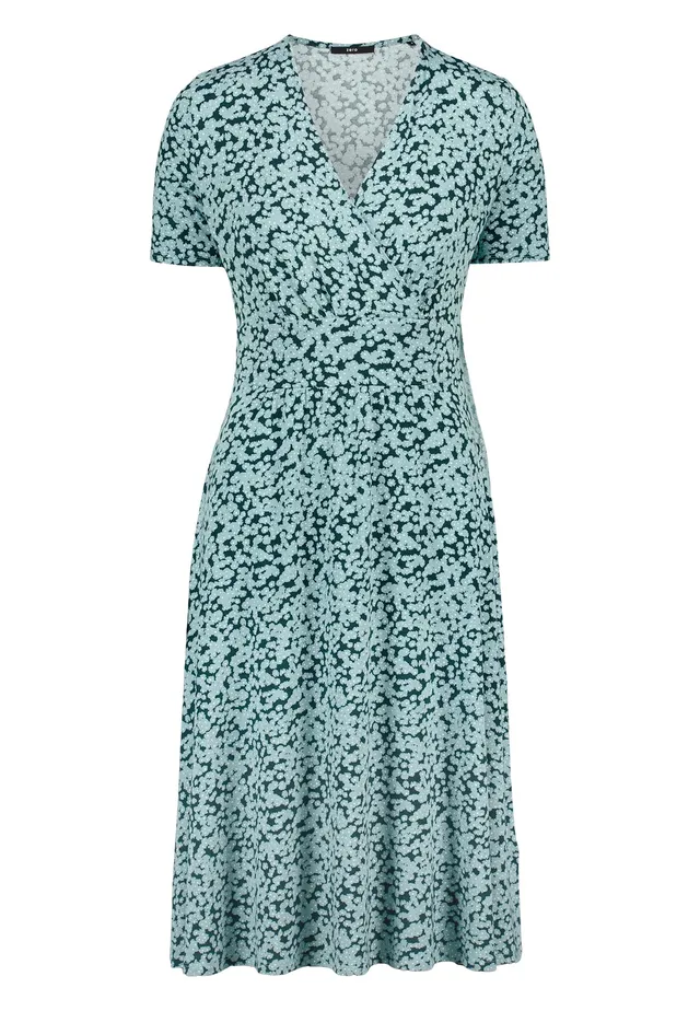 zero Jerseykleid Print Midi-Kleid Größe 40 V-Ausschnitt