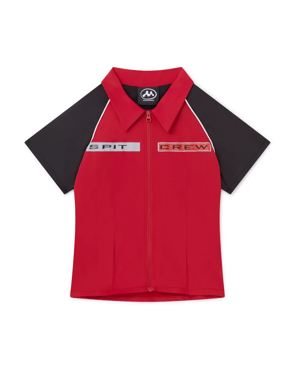 Mowalola Spit Crew Shirt Cropped Polo